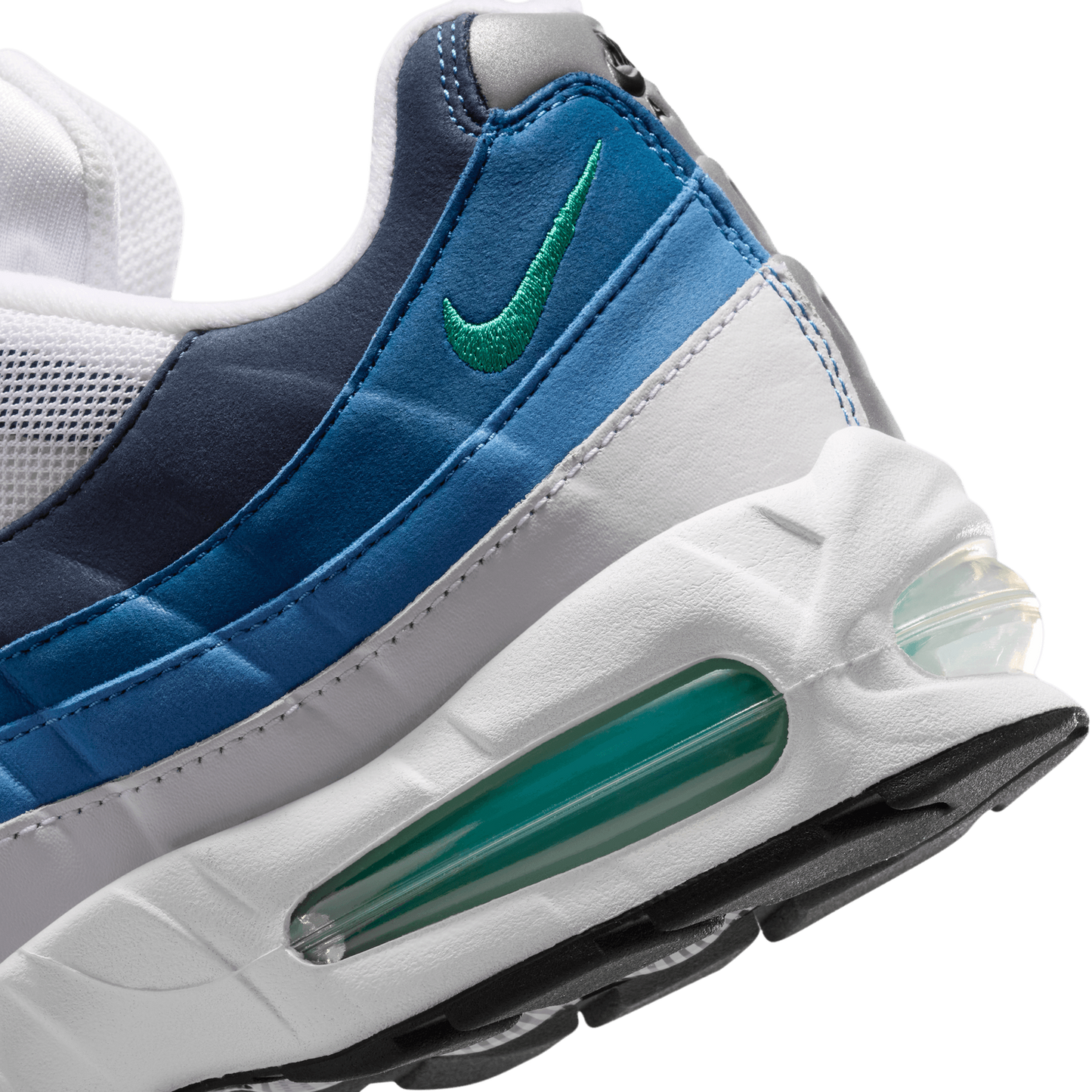 Nike Air Max 95 - Men's - Emerald Green/White/Lake Blue