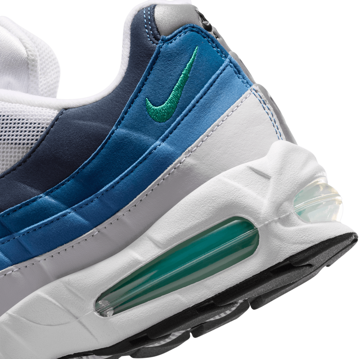 Nike Air Max 95 - Men's - Emerald Green/White/Lake Blue