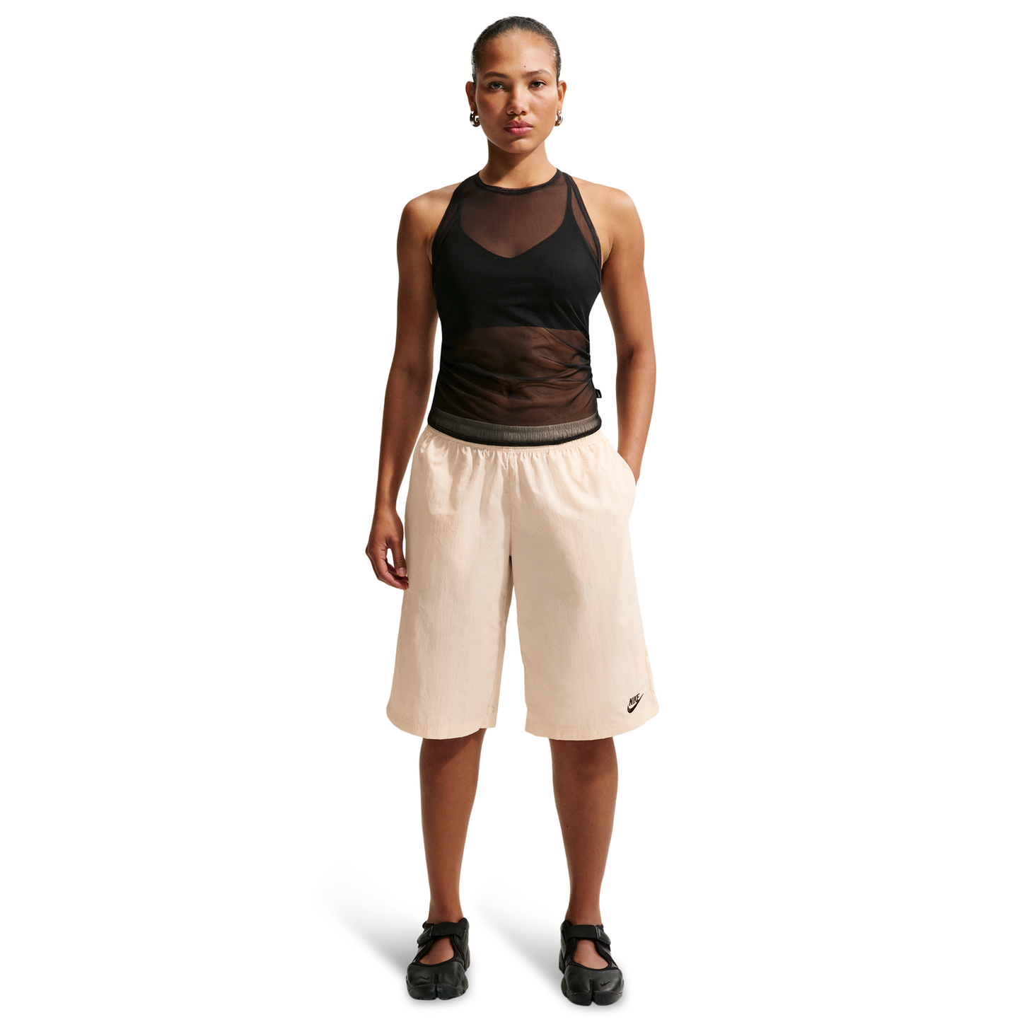Nike NSW Longline SPD Shorts - Women's - Chalk/Black