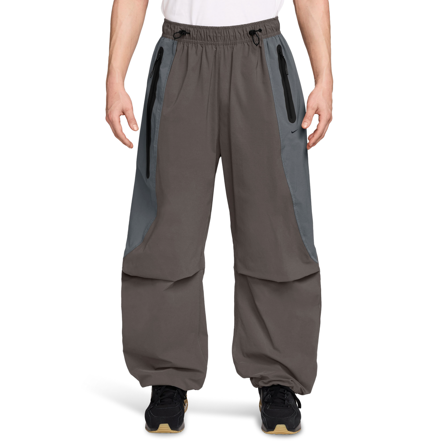 Nike Tech Woven Pro Oversized Pants - Men's - Cave Stone/Cool Grey/Black