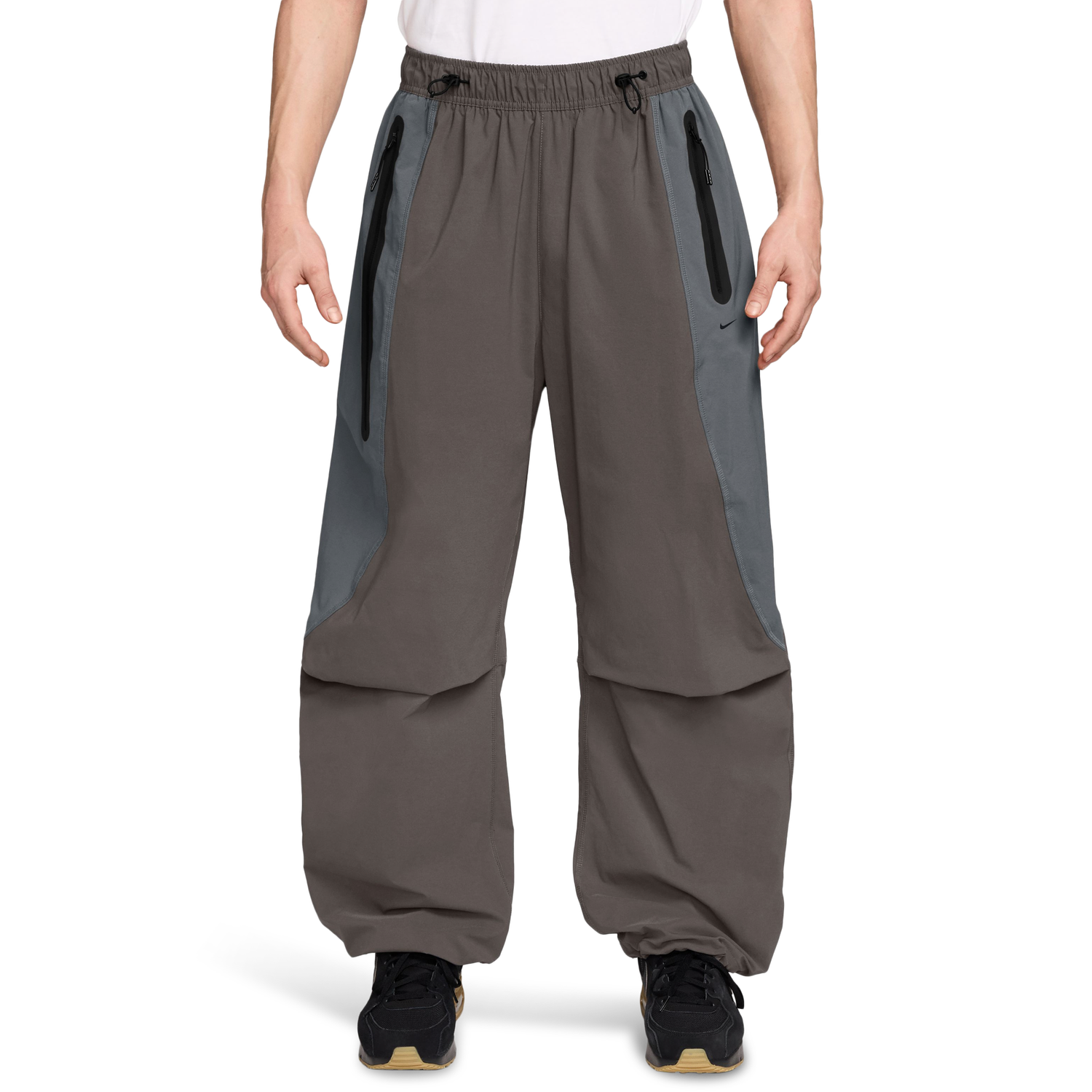 Nike Tech Woven Pro Oversized Pants - Men's - Cave Stone/Cool Grey/Black
