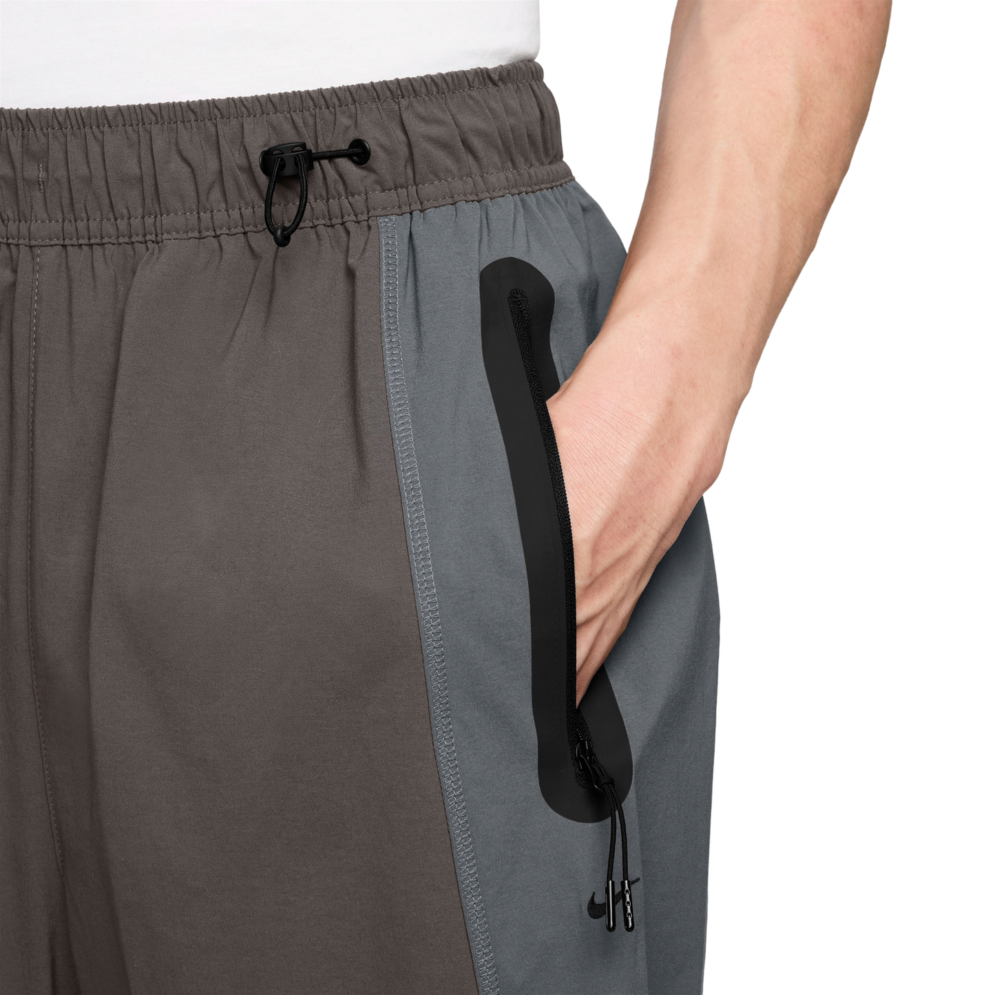 Nike Tech Woven Pro Oversized Pants - Men's - Cave Stone/Cool Grey/Black
