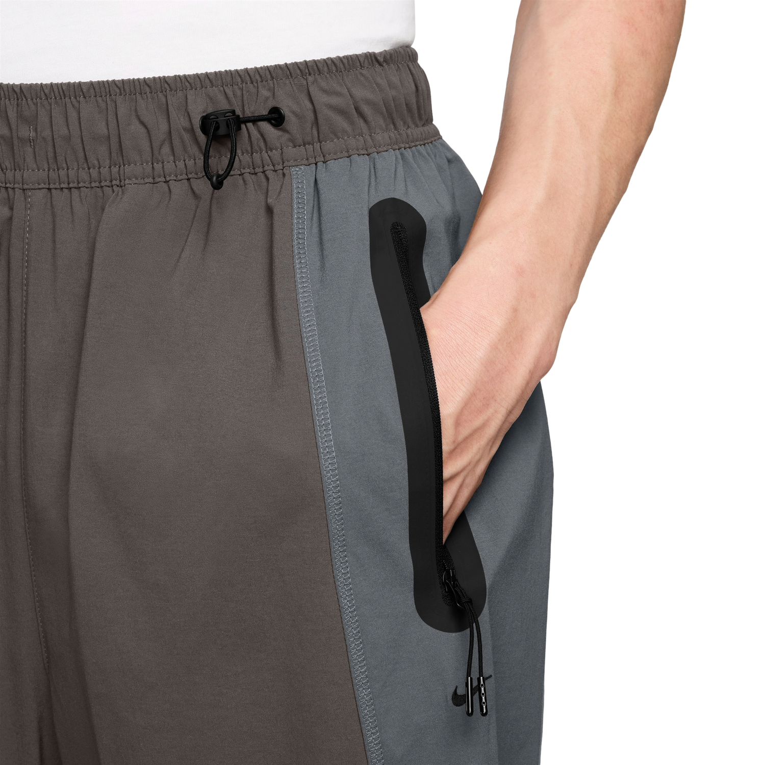 Nike Tech Woven Pro Oversized Pants - Men's - Cave Stone/Cool Grey/Black