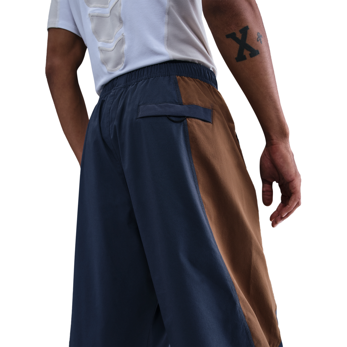 Nike Tech Woven Pro Oversized Pants - Men's - Thunder Blue/Mosswood Brown/Black