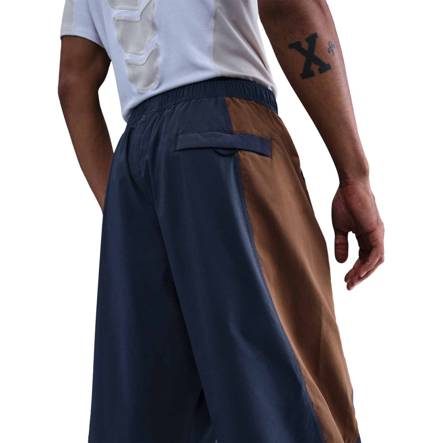 Nike Tech Woven Pro Oversized Pants - Men's - Thunder Blue/Mosswood Brown/Black