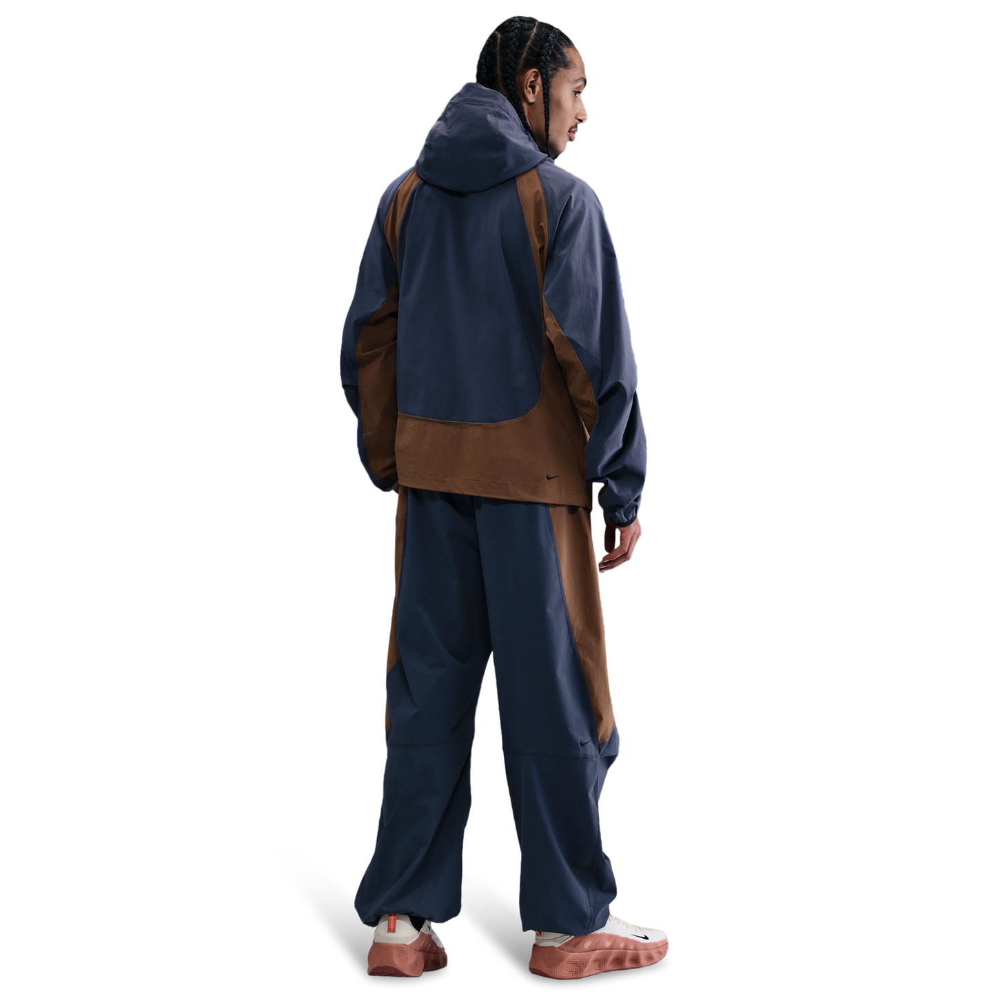 Nike Tech Woven Pro Oversized Pants - Men's - Thunder Blue/Mosswood Brown/Black