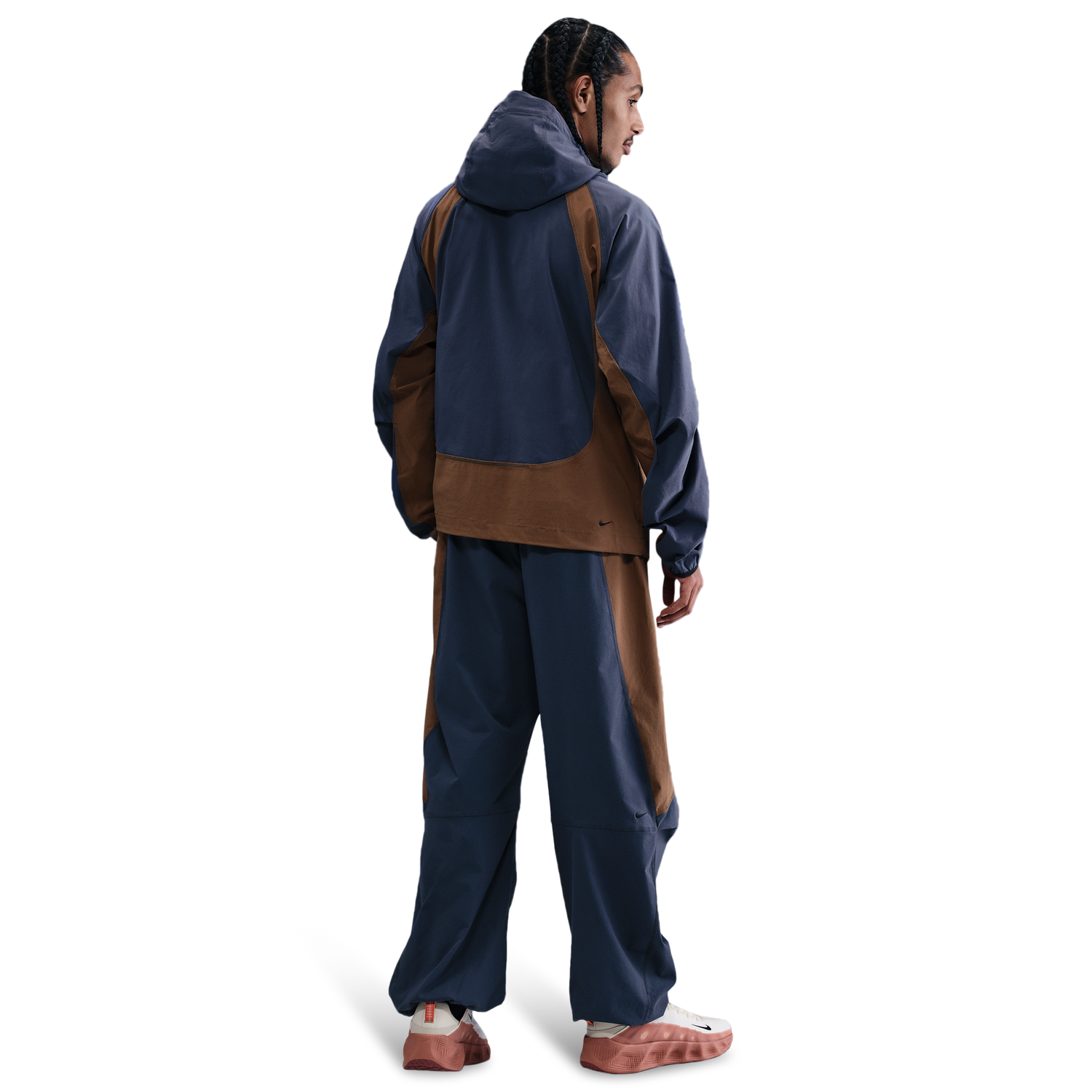 Nike Tech Woven Pro Oversized Pants - Men's - Thunder Blue/Mosswood Brown/Black