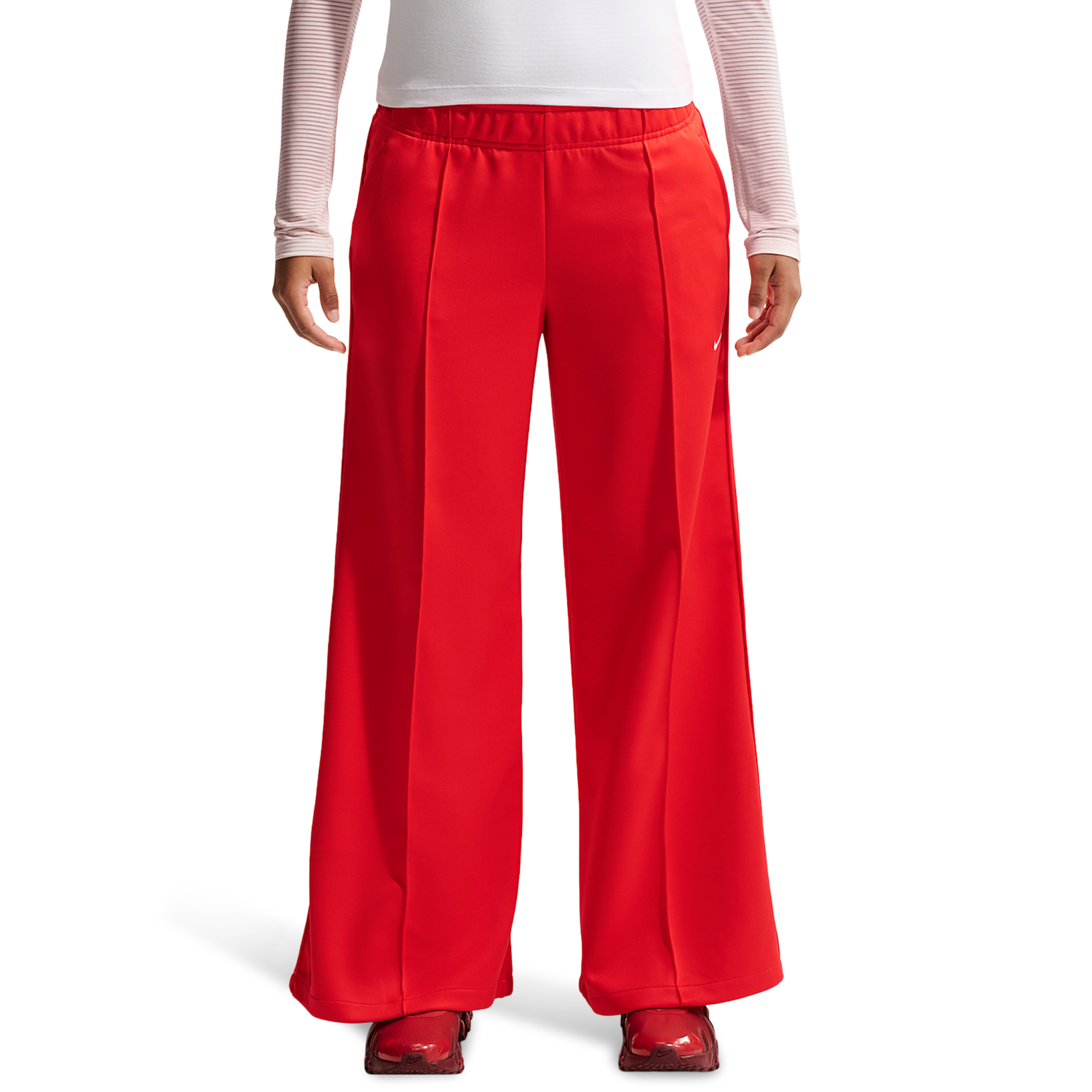 Nike NSW Wide Leg Track Pant - Women's - Lt Crimson/Sail
