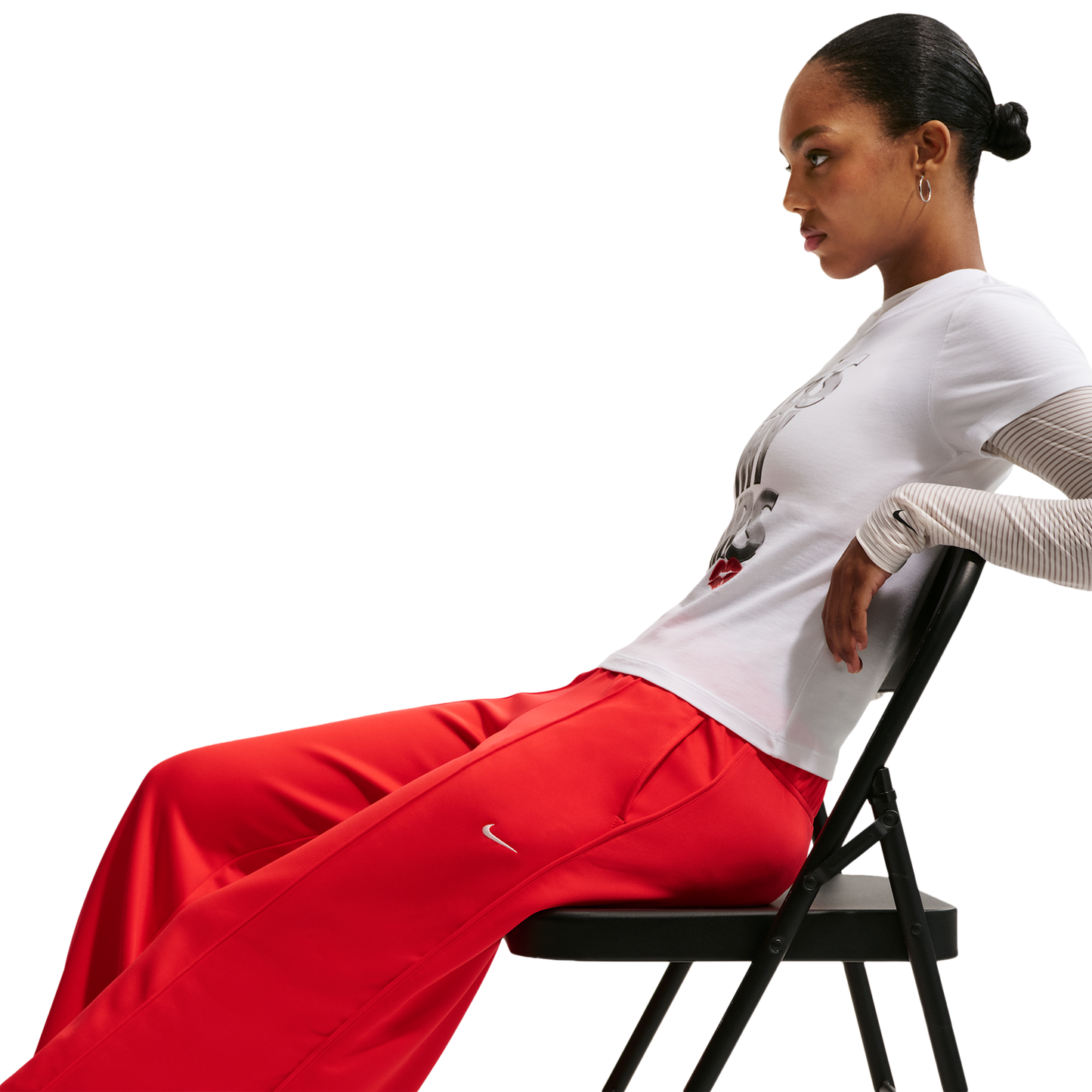 Nike NSW Wide Leg Track Pant - Women's - Lt Crimson/Sail