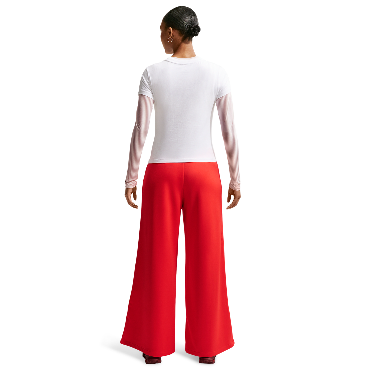 Nike NSW Wide Leg Track Pant - Women's - Lt Crimson/Sail