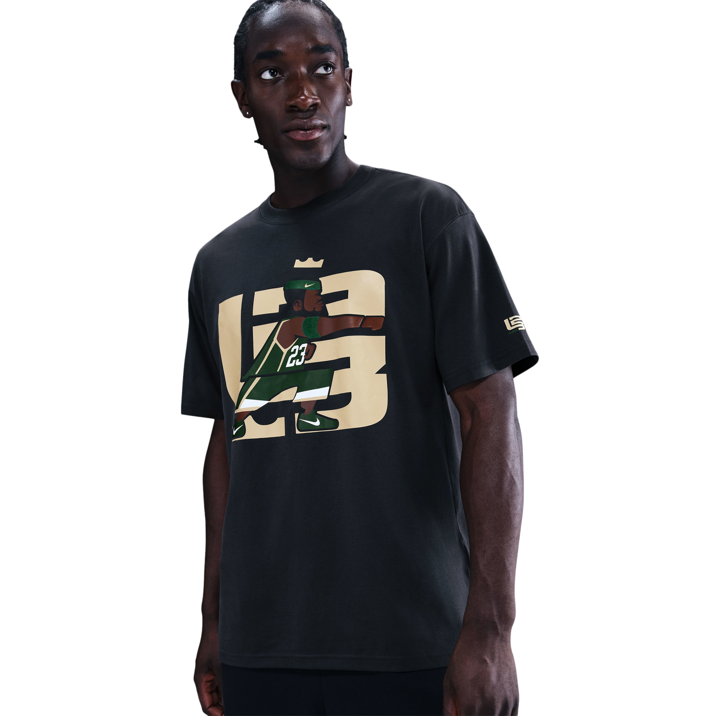 Nike Lebron M90 T-Shirt - Men's - Off Noir/Green