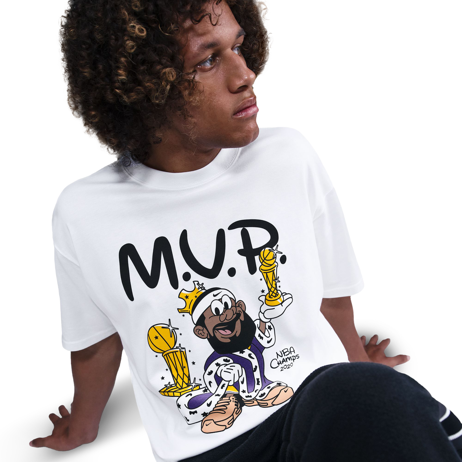 Nike Lebron M90 T-Shirt - Men's - Black/White