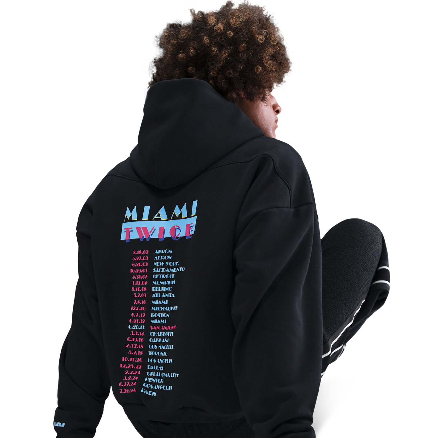 Nike Lebron TF SI Brushed Pullover Hoodie - Men's - White/Black