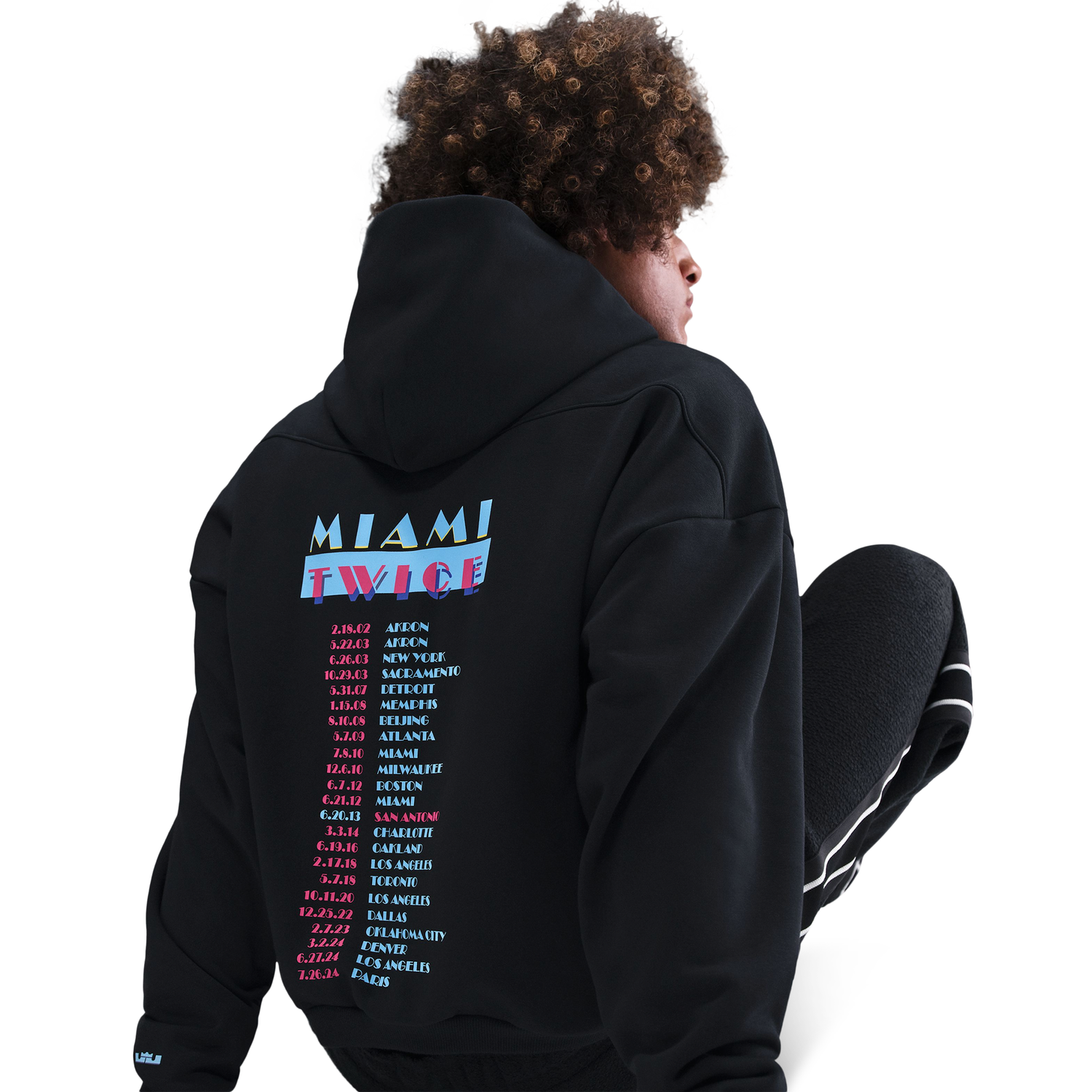 Nike Lebron TF SI Brushed Pullover Hoodie - Men's - White/Black