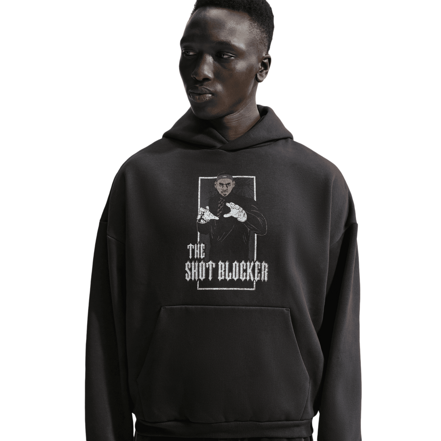Nike LeBron Therma-FIT Brushed Pullover Hoodie - Men's - Grey/Off Noir