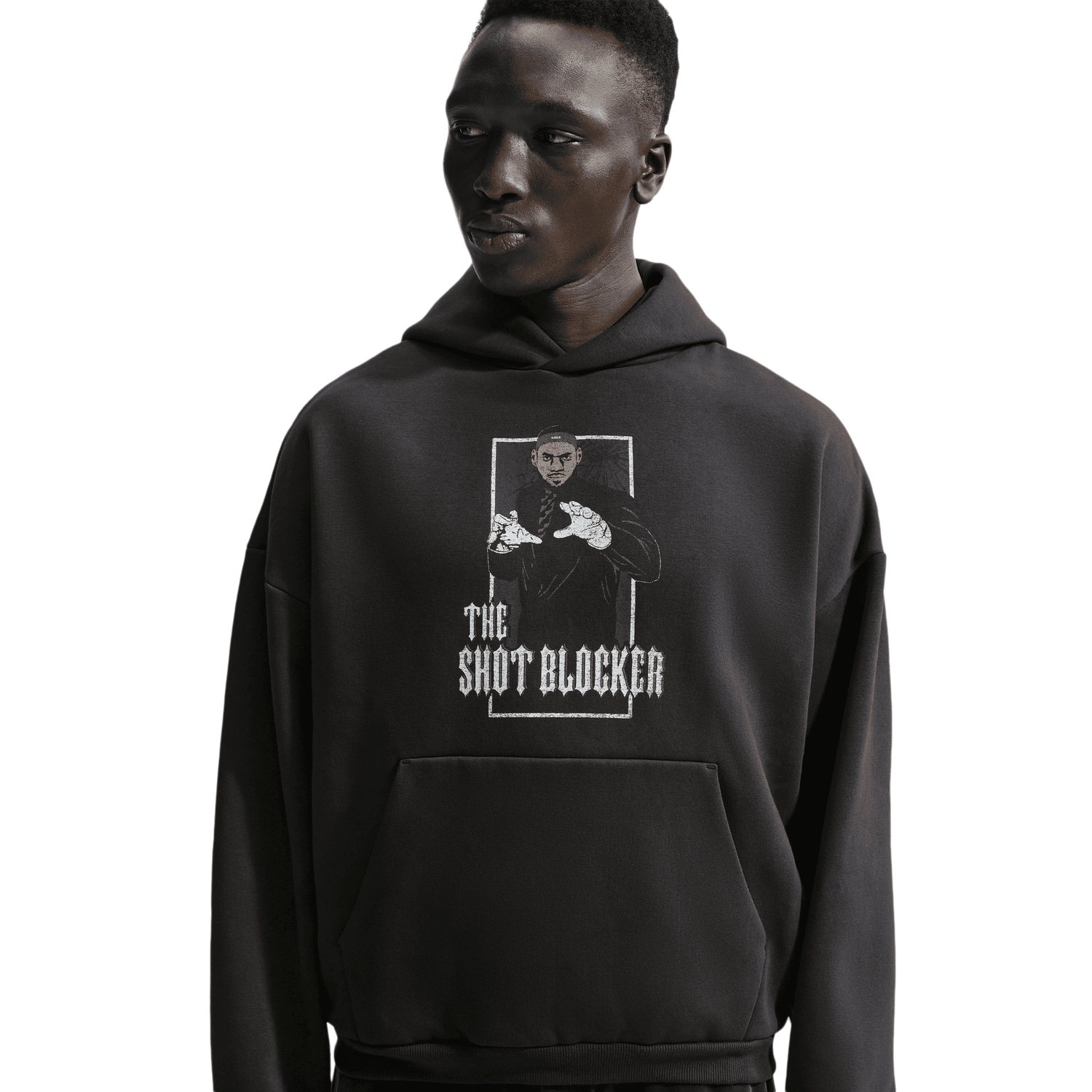 Nike LeBron Therma-FIT Brushed Pullover Hoodie - Men's - Grey/Off Noir