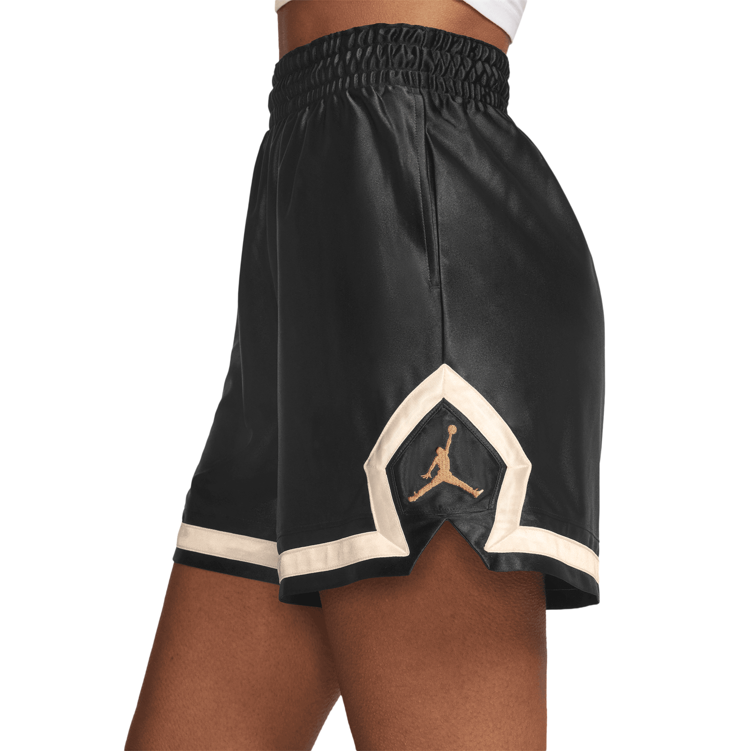 Jordan SPT Dri-FIT Diamond SRT 4" Shorts - Women's - Metallic Gold/Black