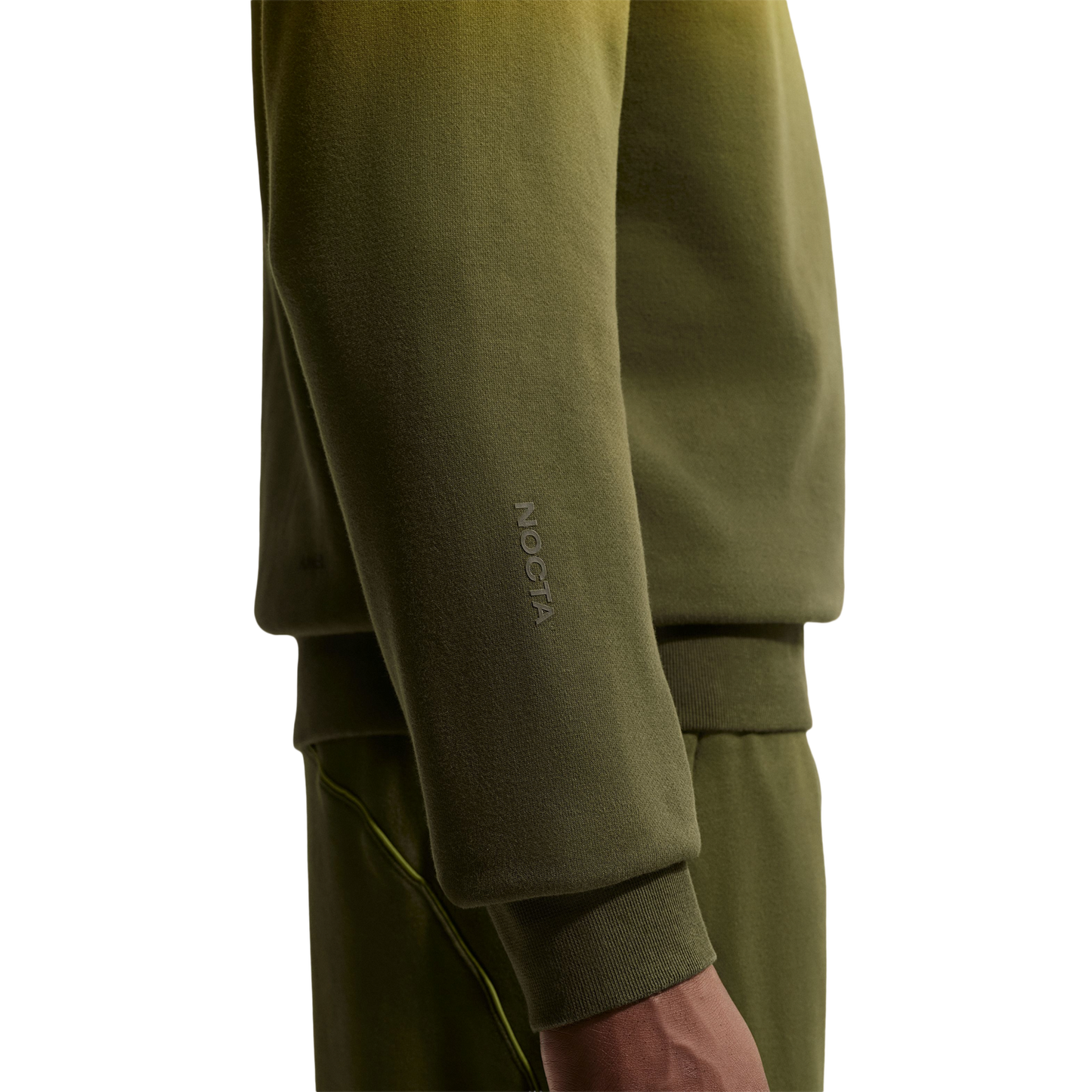 Nike NRG NOCTA Washed Fleece Crew - Men's - Moss/Medium Olive