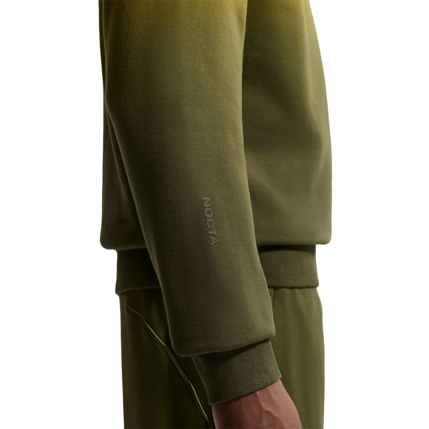 Nike NRG NOCTA Washed Fleece Crew - Men's - Moss/Medium Olive
