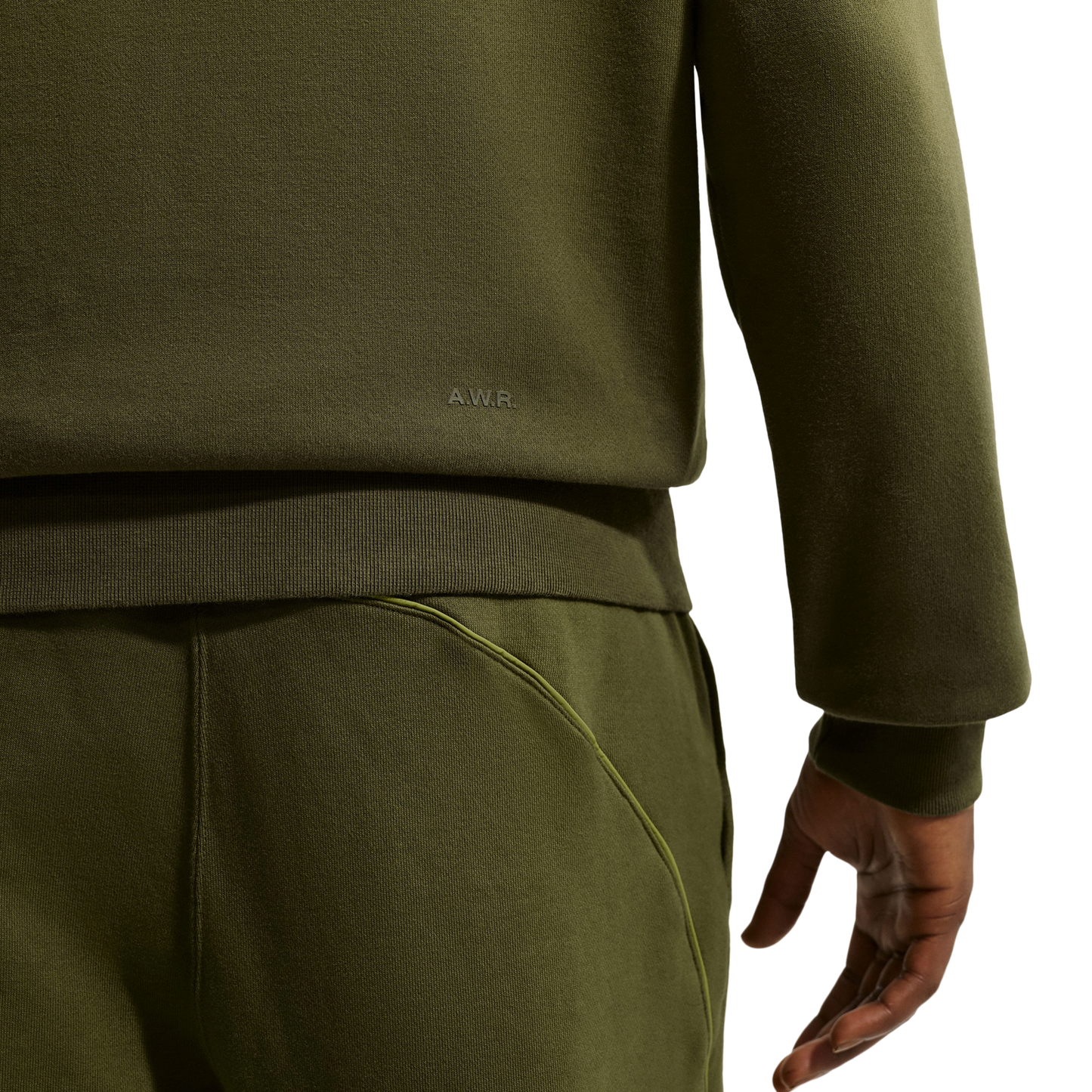 Nike NRG NOCTA Washed Fleece Crew - Men's - Moss/Medium Olive
