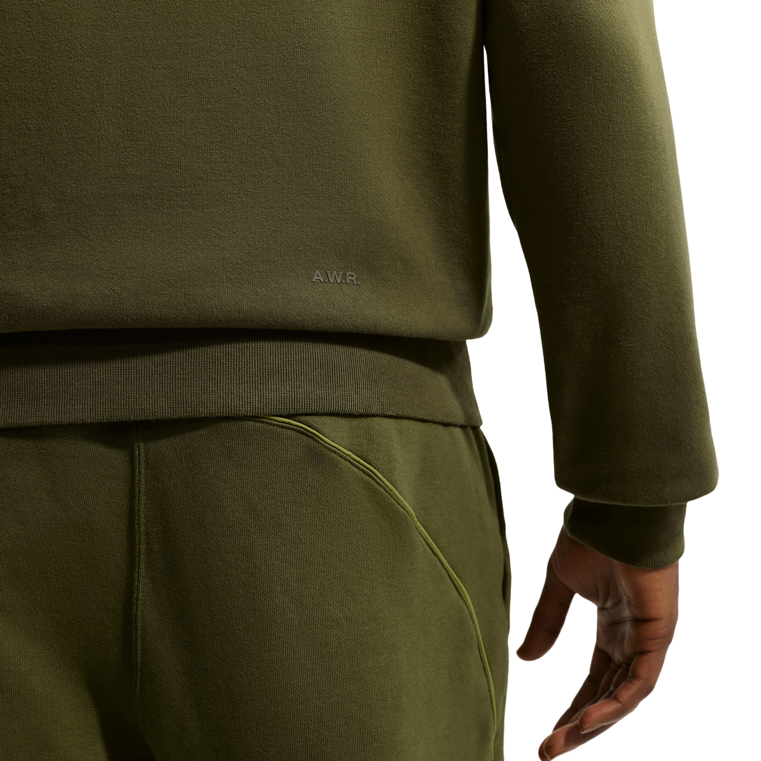 Nike NRG NOCTA Washed Fleece Crew - Men's - Moss/Medium Olive