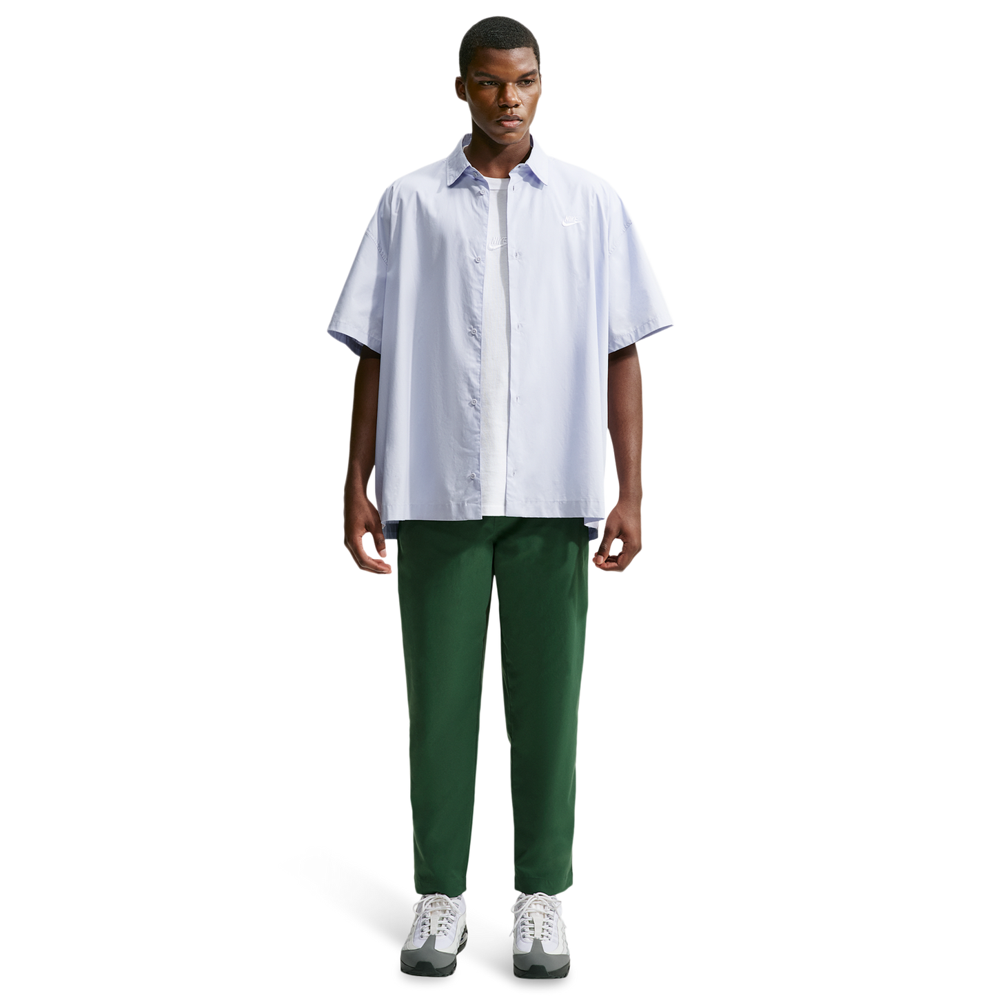 Nike Club Woven Tapered Pants - Men's - White/Fir