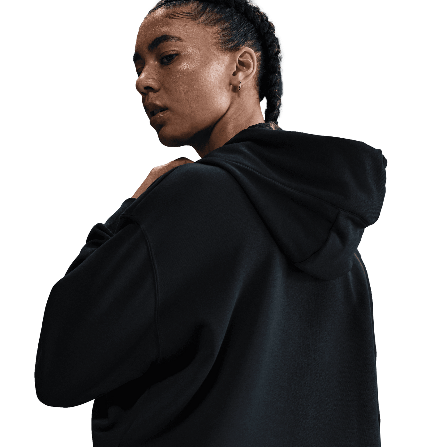 Nike Aja Dri-FIT Signature Hoodie - Women's - Black/Laser Pink