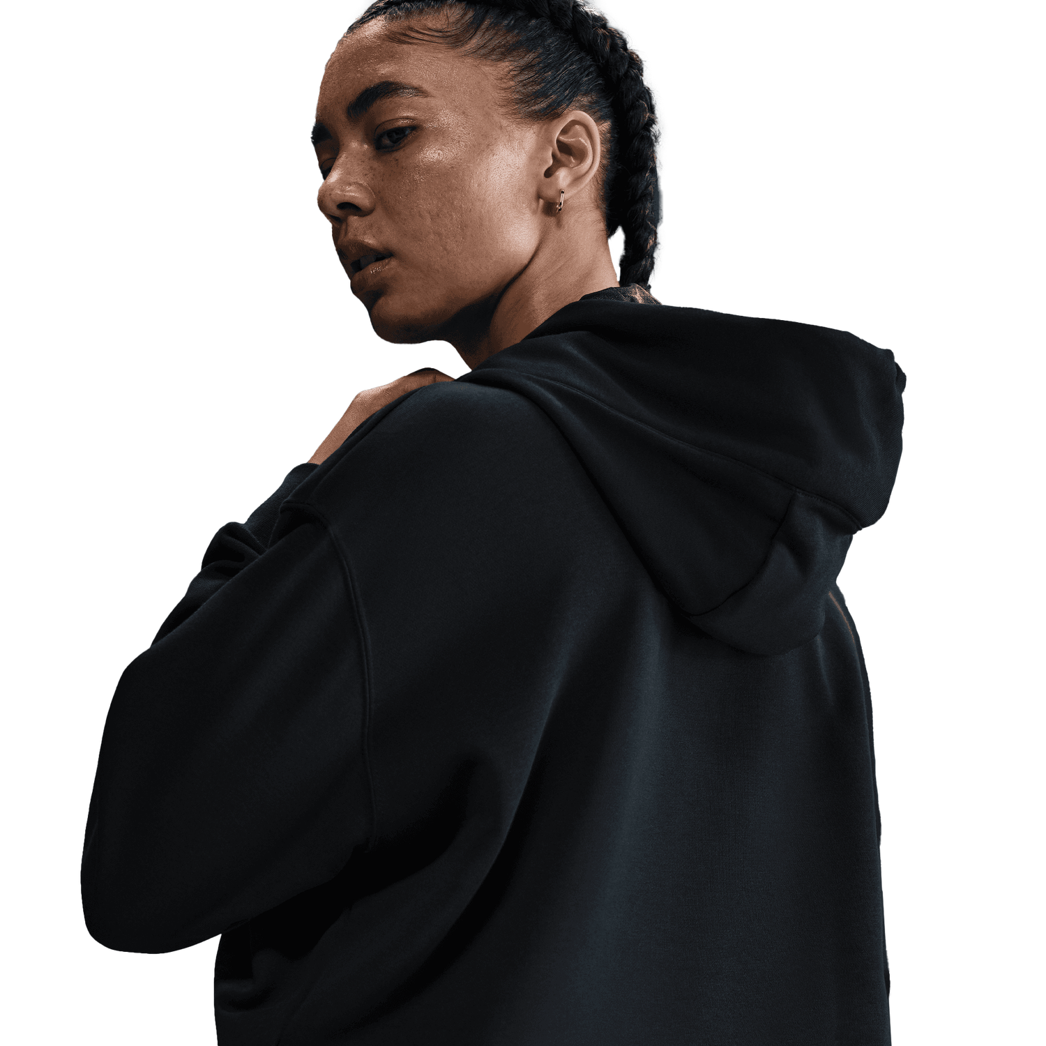 Nike Aja Dri-FIT Signature Hoodie - Women's - Black/Laser Pink