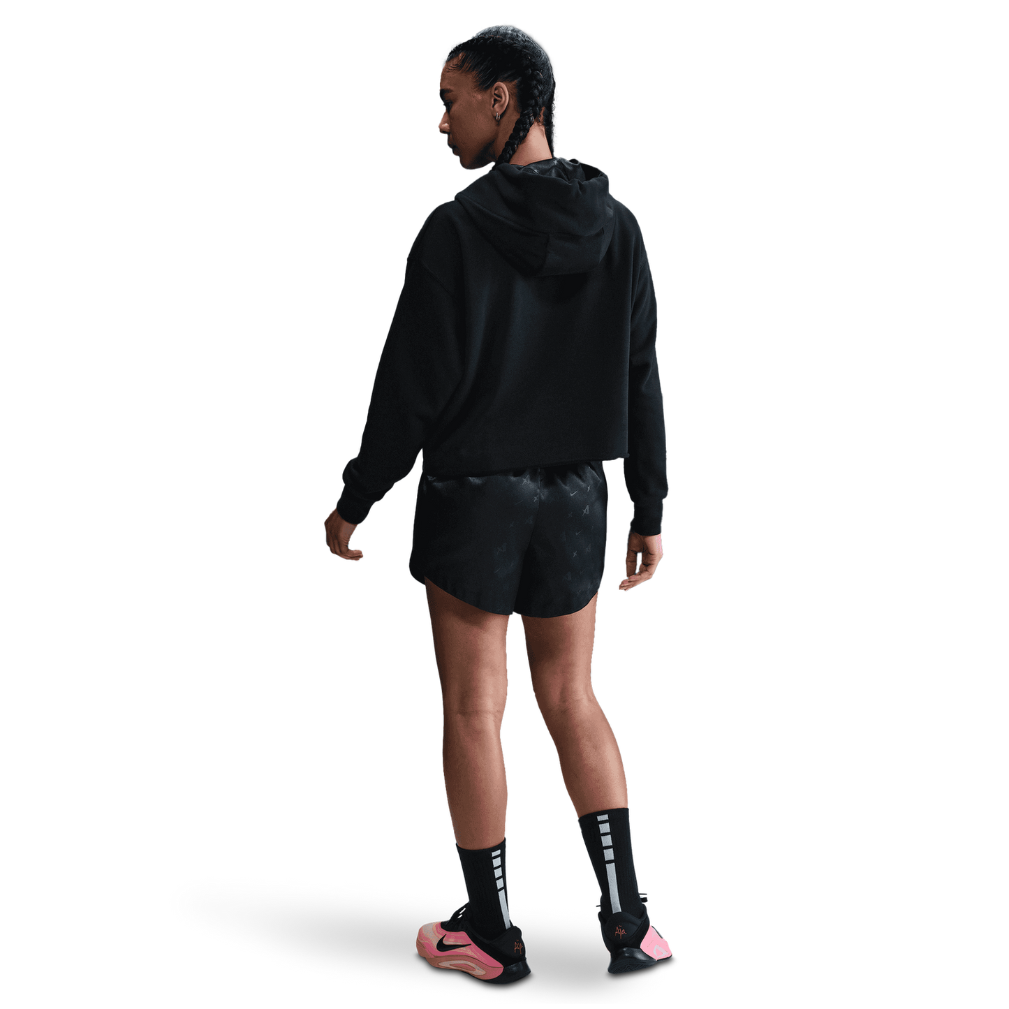 Nike Aja Dri-FIT Signature Shorts - Women's - Black/Laser Pink