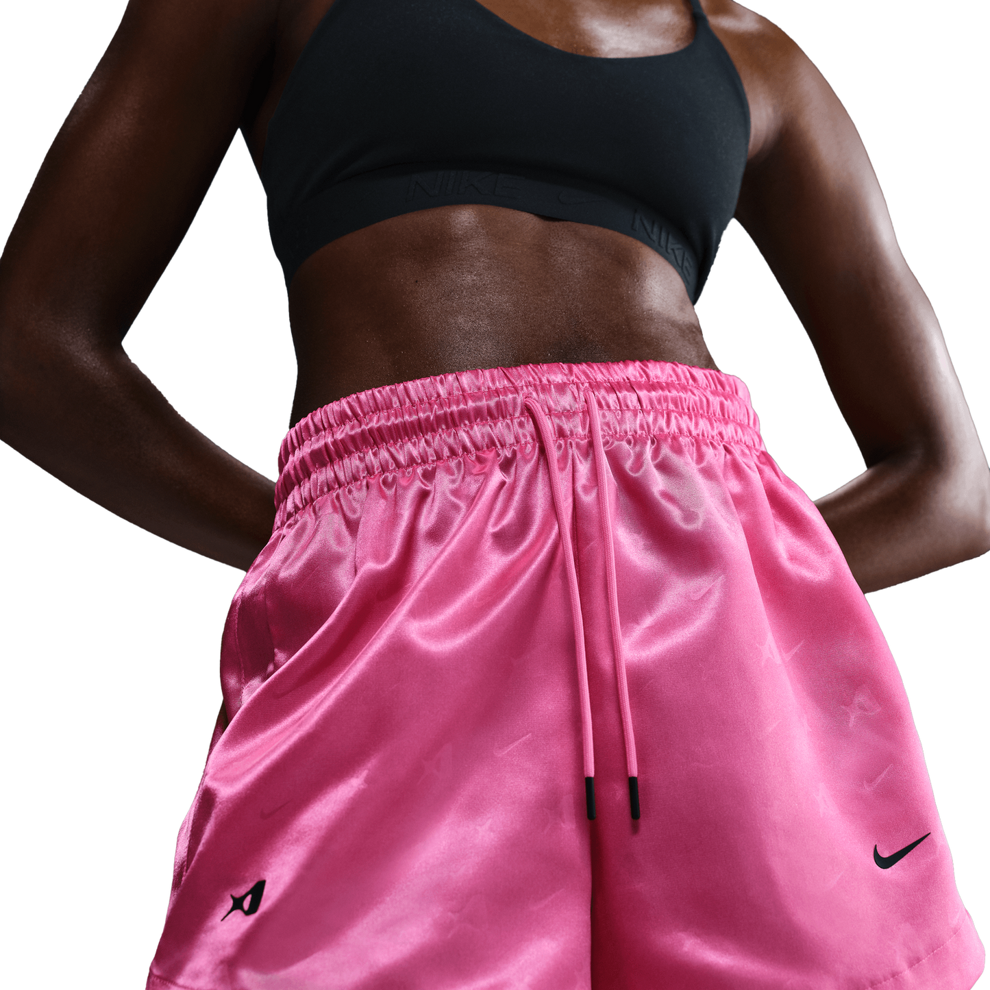 Nike Aja Dri-FIT Signature Shorts - Women's - Pinksicle/Black