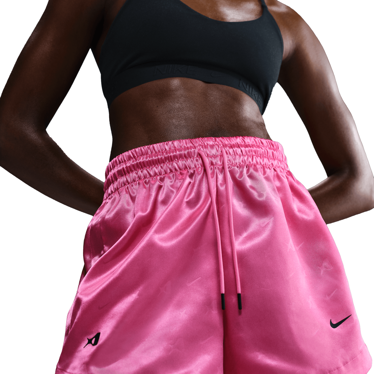 Nike Aja Dri-FIT Signature Shorts - Women's - Pinksicle/Black