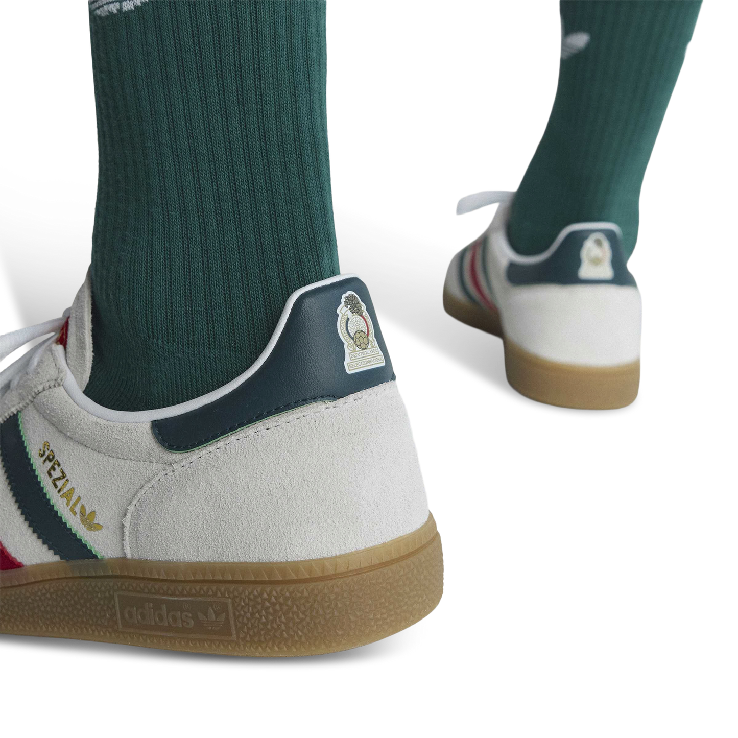 adidas Mexico Handball Spezial - Men's - White/Aurora Ivy/Better Scarlet