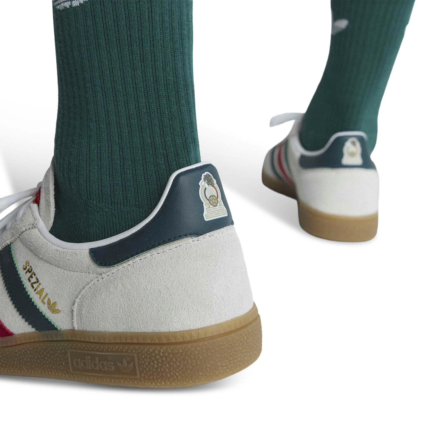 adidas Mexico Handball Spezial - Men's - White/Aurora Ivy/Better Scarlet