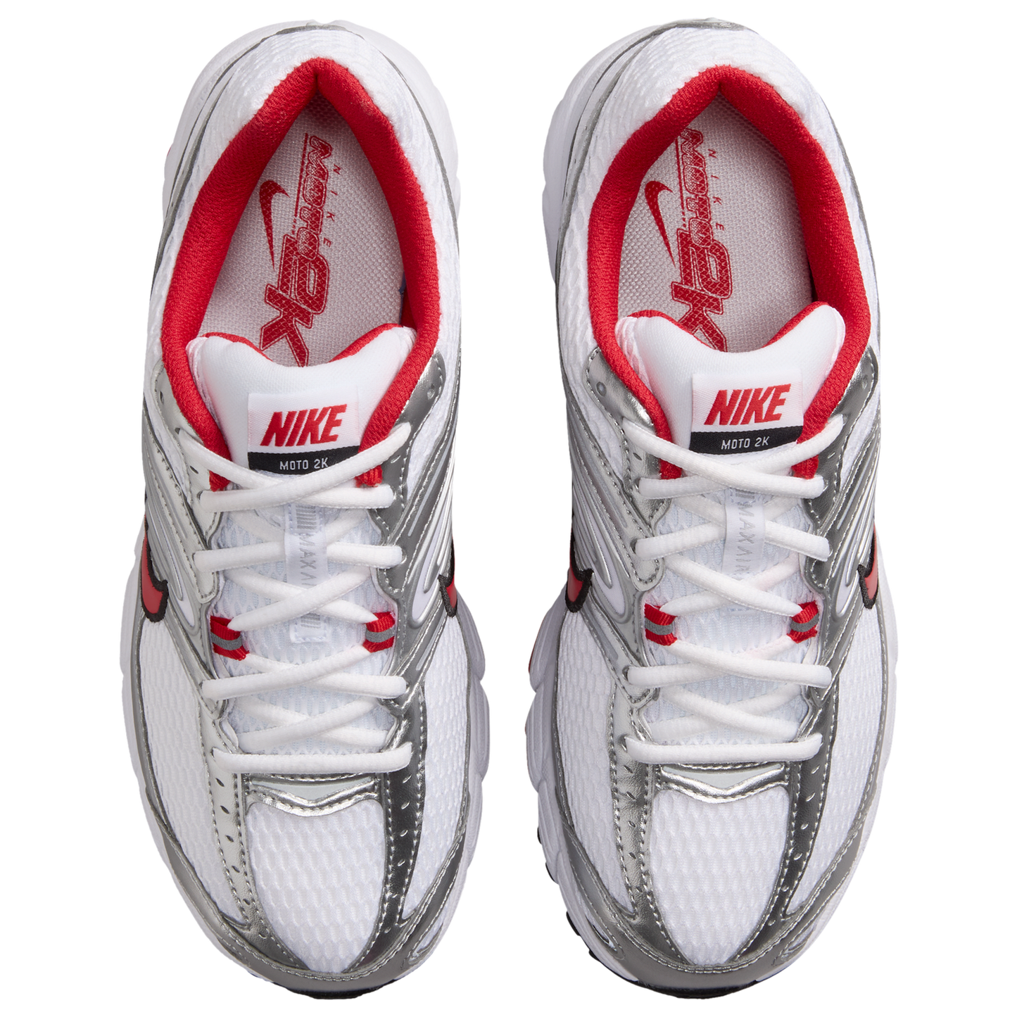 Nike Air Max Moto 2K - Women's - White/Univ Red/Mtlc Silver