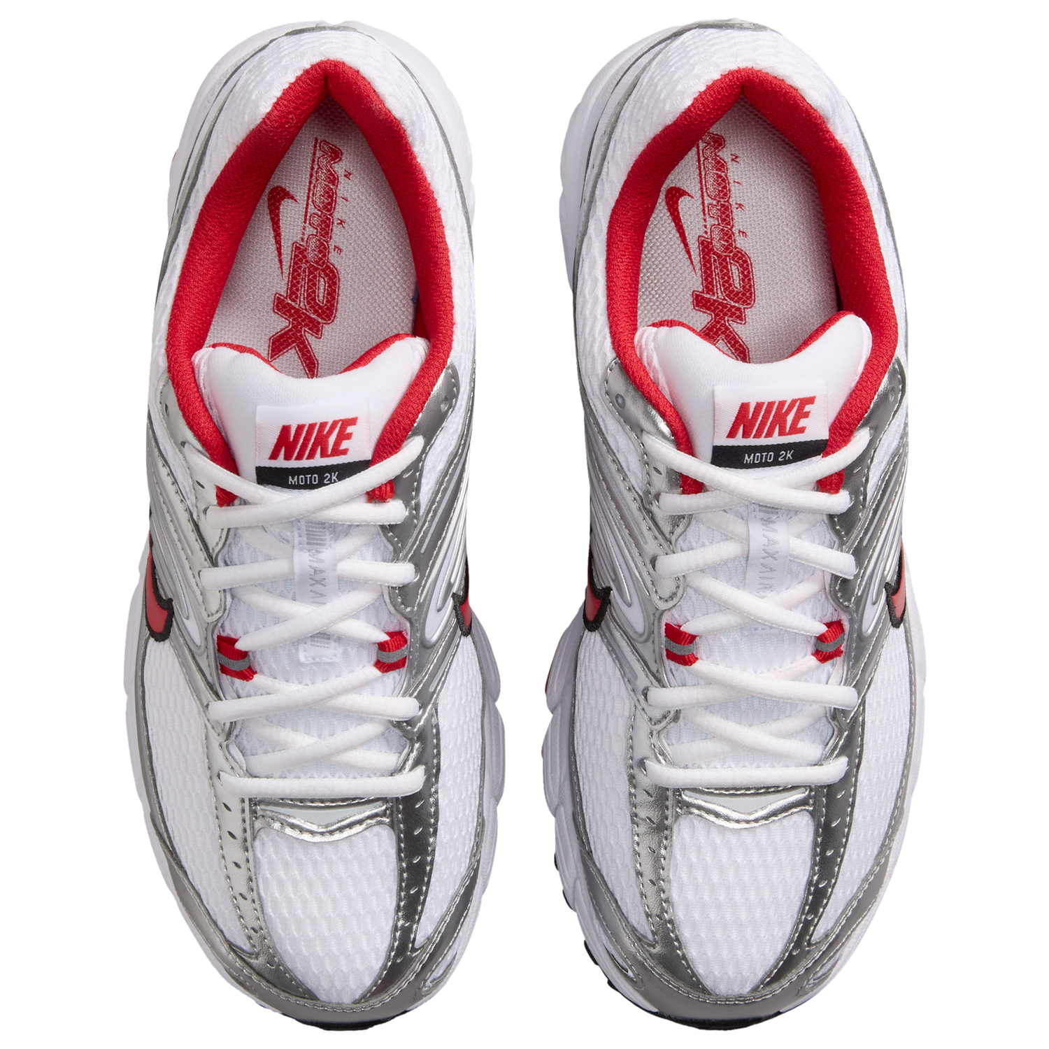 Nike Air Max Moto 2K - Women's - White/Univ Red/Mtlc Silver