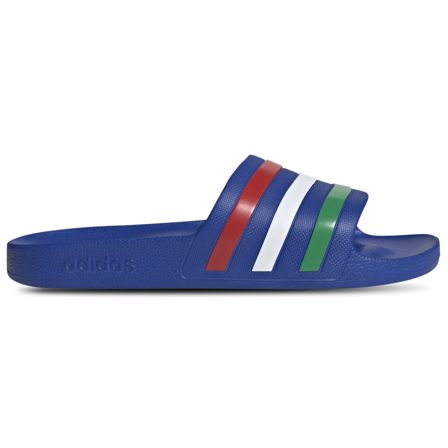 adidas Adilette Aqua Slides - Men's - Bold Blue/Green/Ftwr White