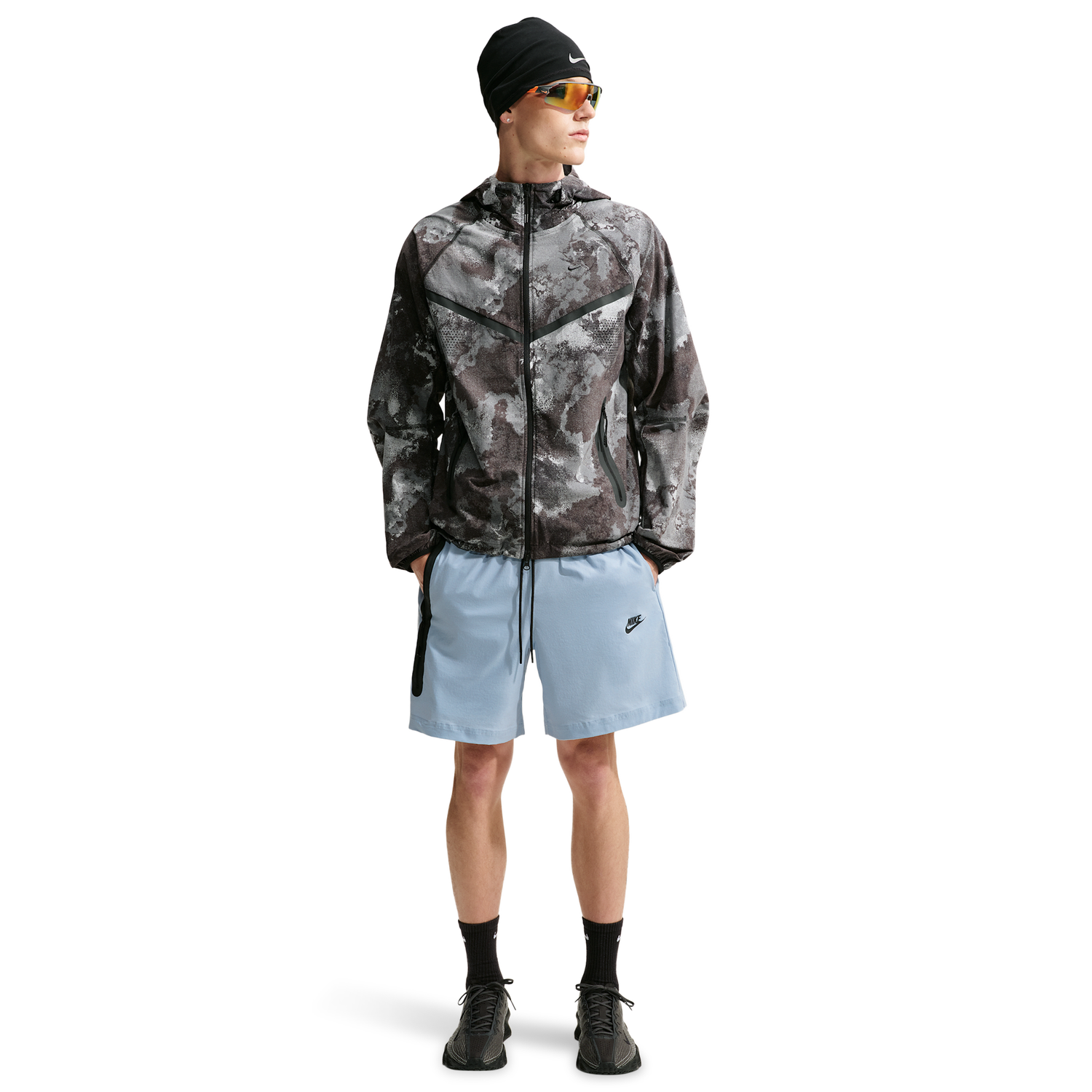 Nike Tech Woven Shorts - Men's - Light Armory Blue/Black
