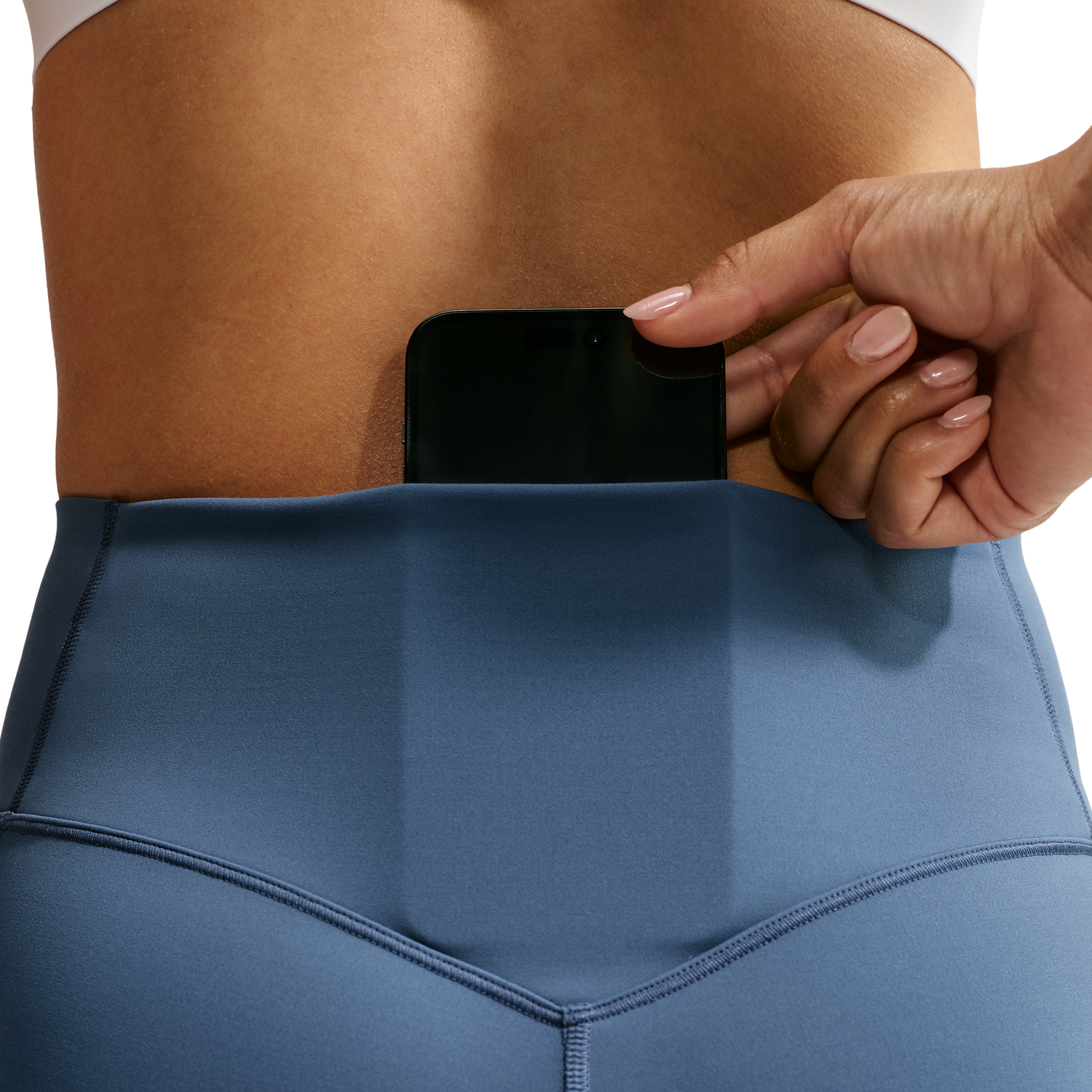 Nike Drifit Universal HR 7/8 Pocket Tight - Women's - New Slate/Midnight Navy/New Slate