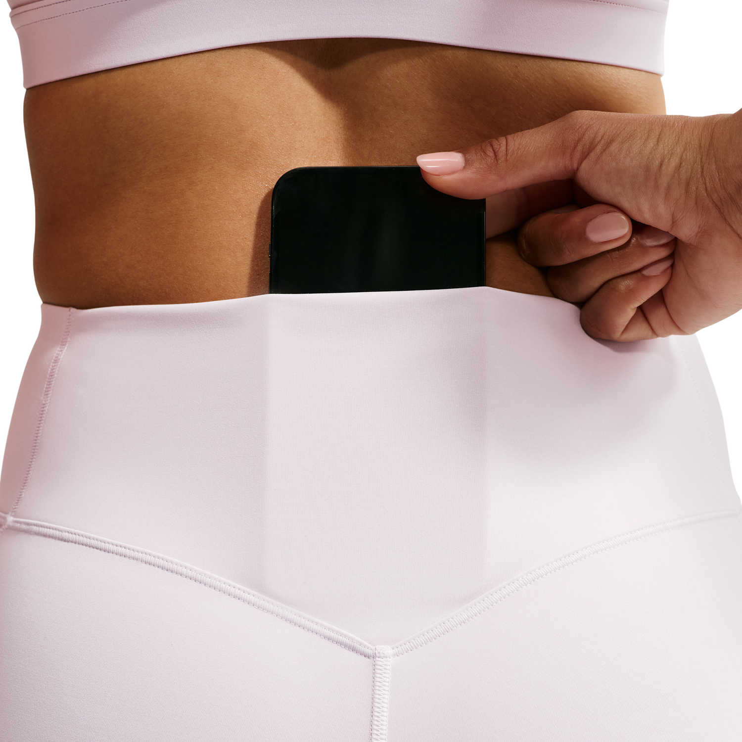 Nike Drifit Universal HR 7/8 Pocket Tight - Women's - Bleached Lilac/Amethyst Wave/Pink Rise