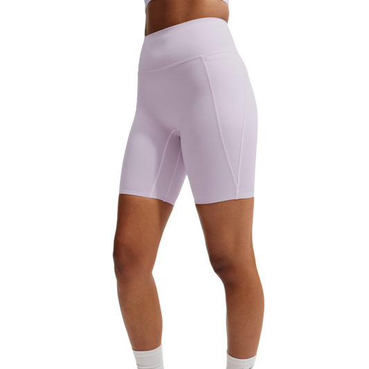 Nike Drifit Universal HR 8In Pocket Short - Women's - Bleached Lilac/Amethyst Wave/Pink Rise