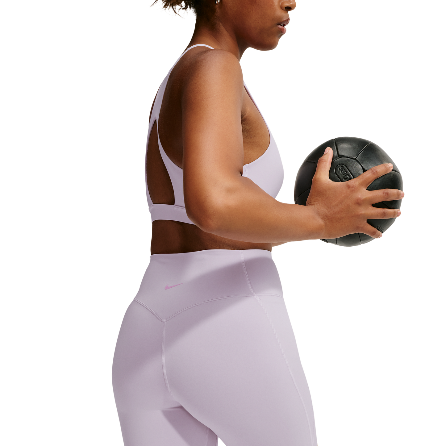 Nike Drifit Universal HR 8In Pocket Short - Women's - Bleached Lilac/Amethyst Wave/Pink Rise