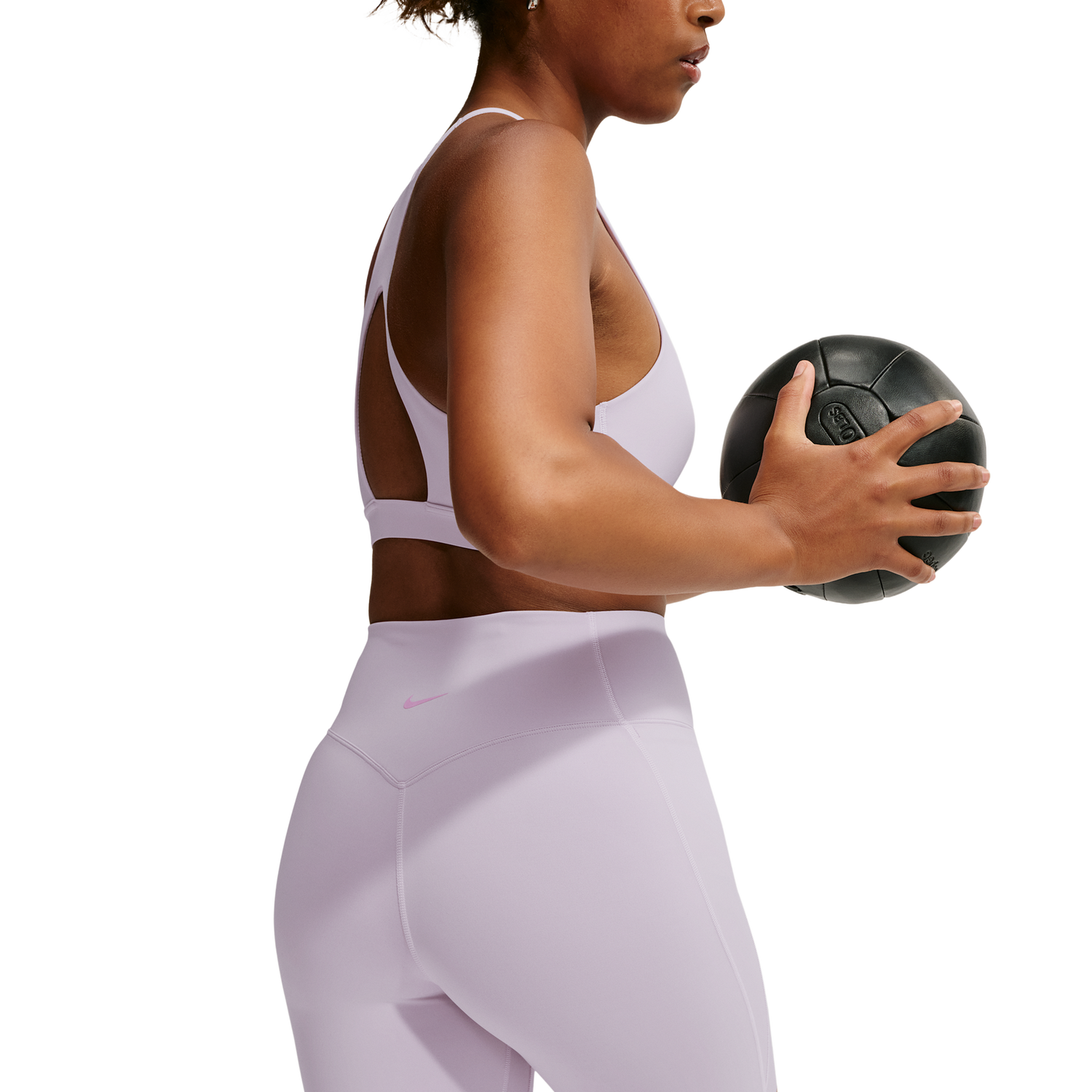 Nike Drifit Universal HR 8In Pocket Short - Women's - Bleached Lilac/Amethyst Wave/Pink Rise