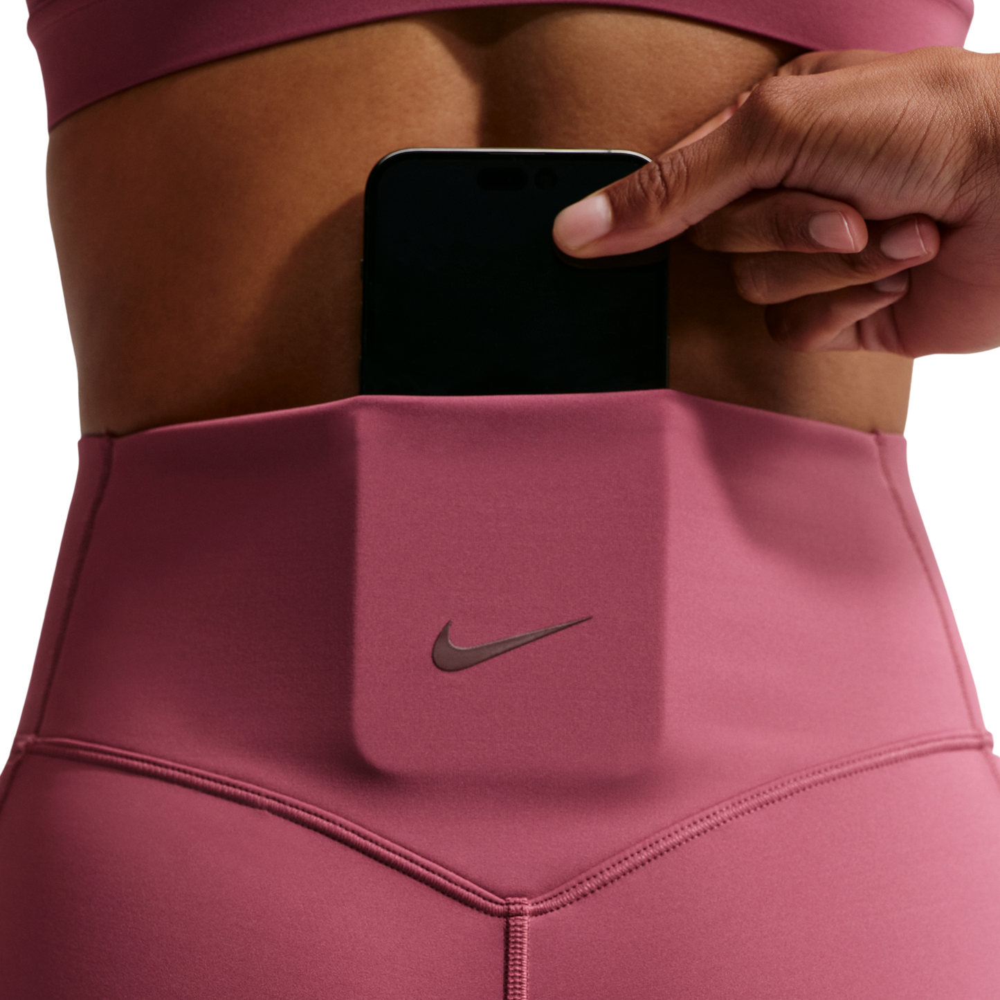 Nike Drifit Universal HR 5In Pocket Short - Women's - Mystic Dates/Pink Smoke/Pink Smoke