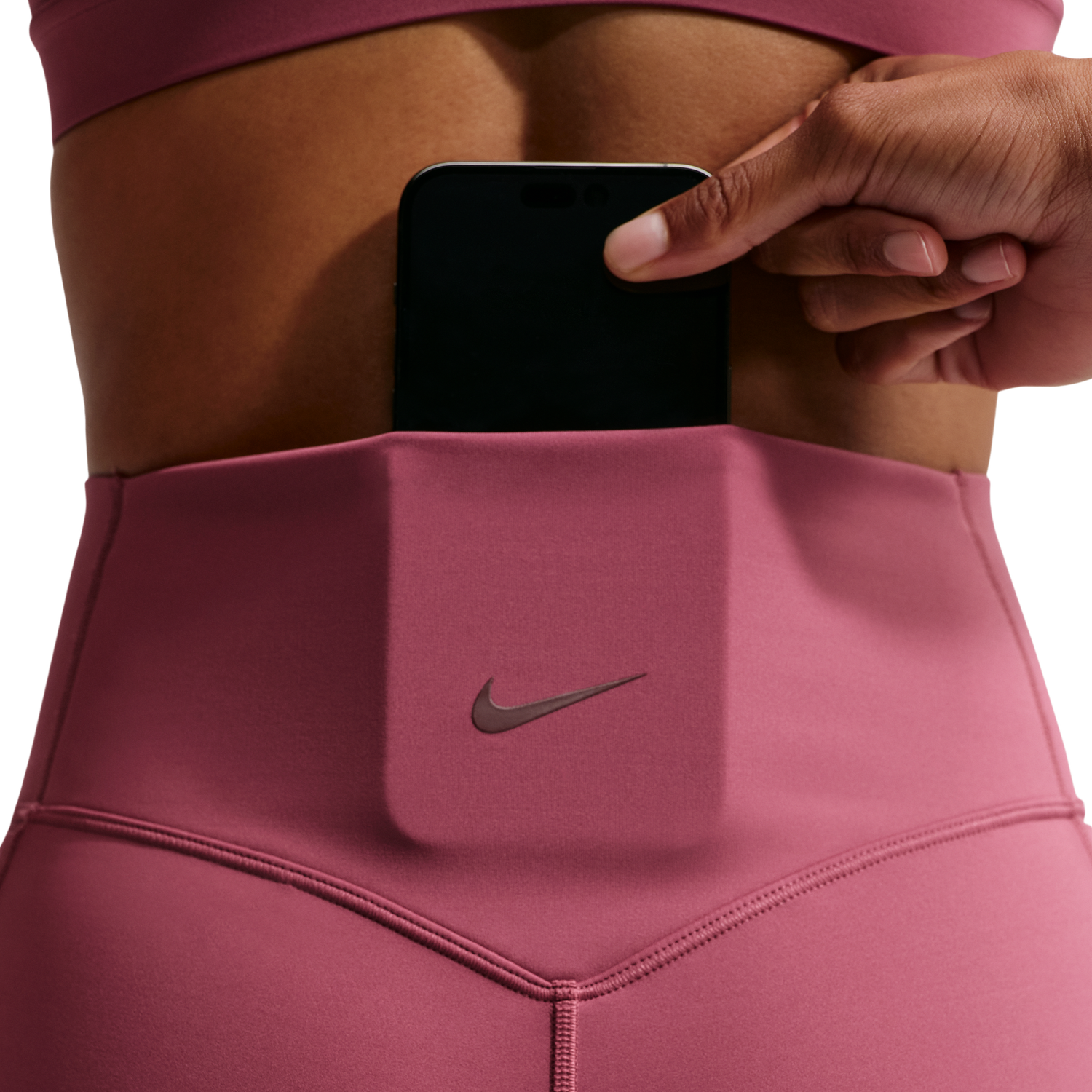 Nike Drifit Universal HR 5In Pocket Short - Women's - Mystic Dates/Pink Smoke/Pink Smoke