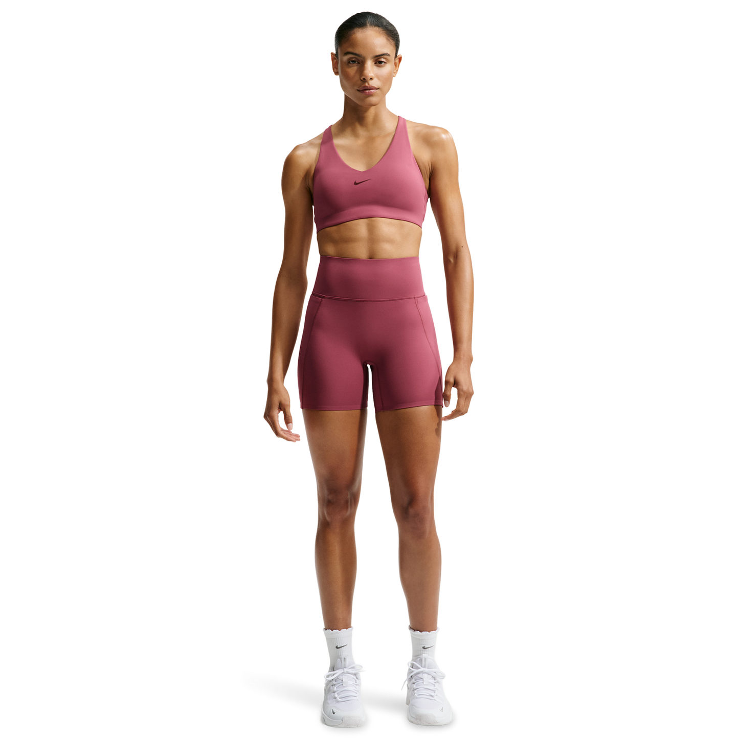 Nike Drifit Universal HR 5In Pocket Short - Women's - Mystic Dates/Pink Smoke/Pink Smoke