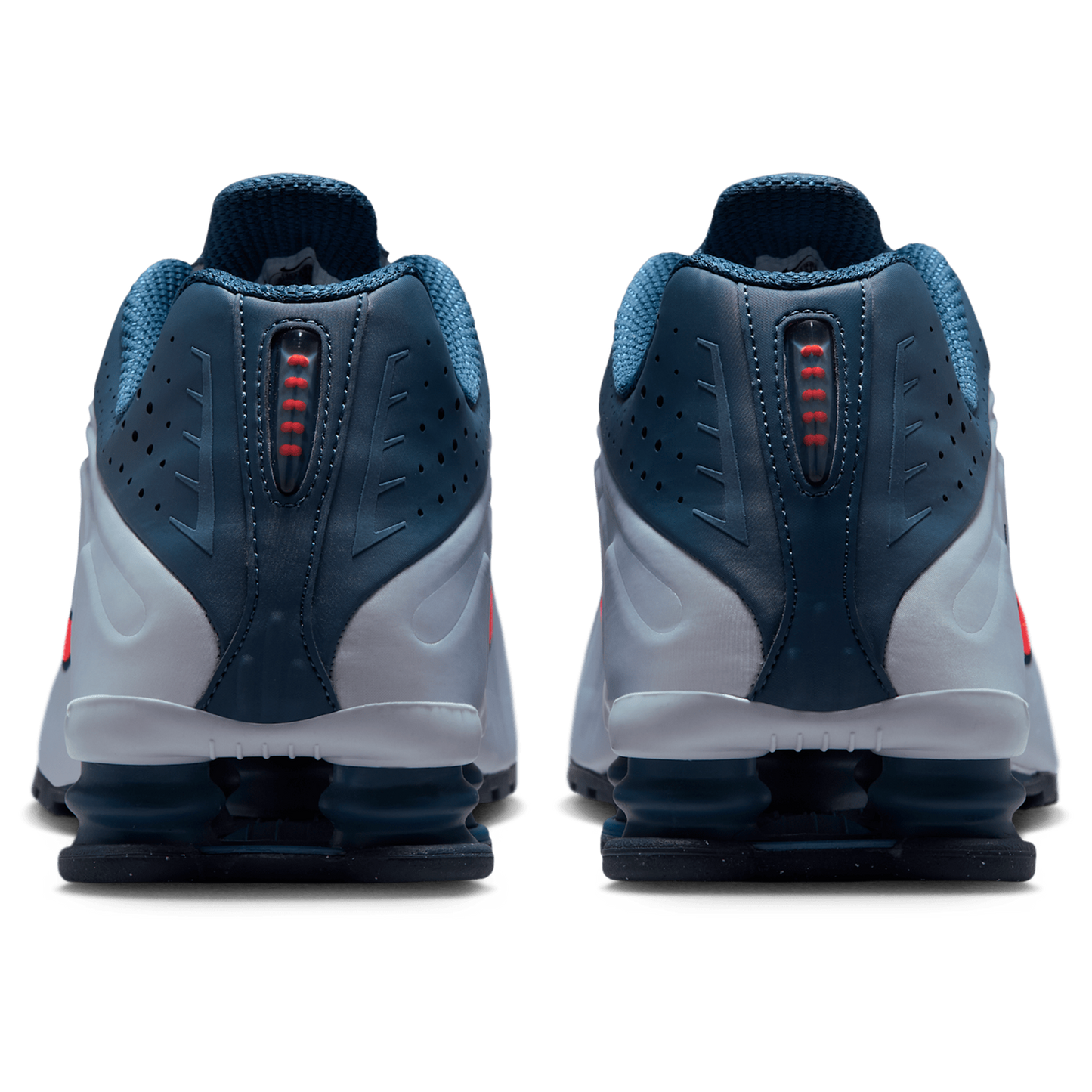 Nike Shox R4 - Men's - Bright Crimson/Football Grey/New Slate