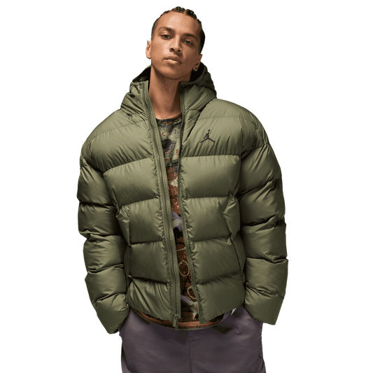Jordan MJ BRK Puffer Jacket - Men's - Medium Olive/Black