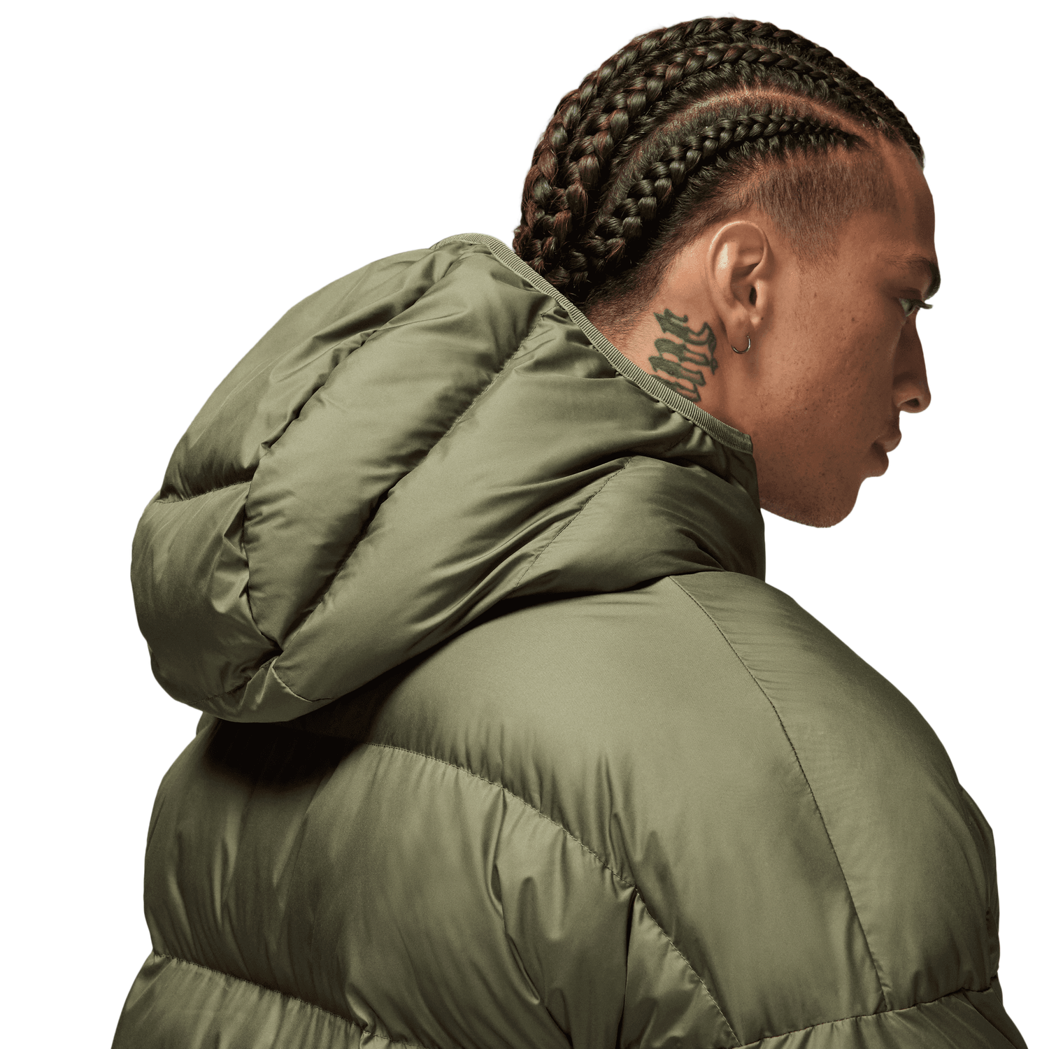 Jordan MJ BRK Puffer Jacket - Men's - Medium Olive/Black