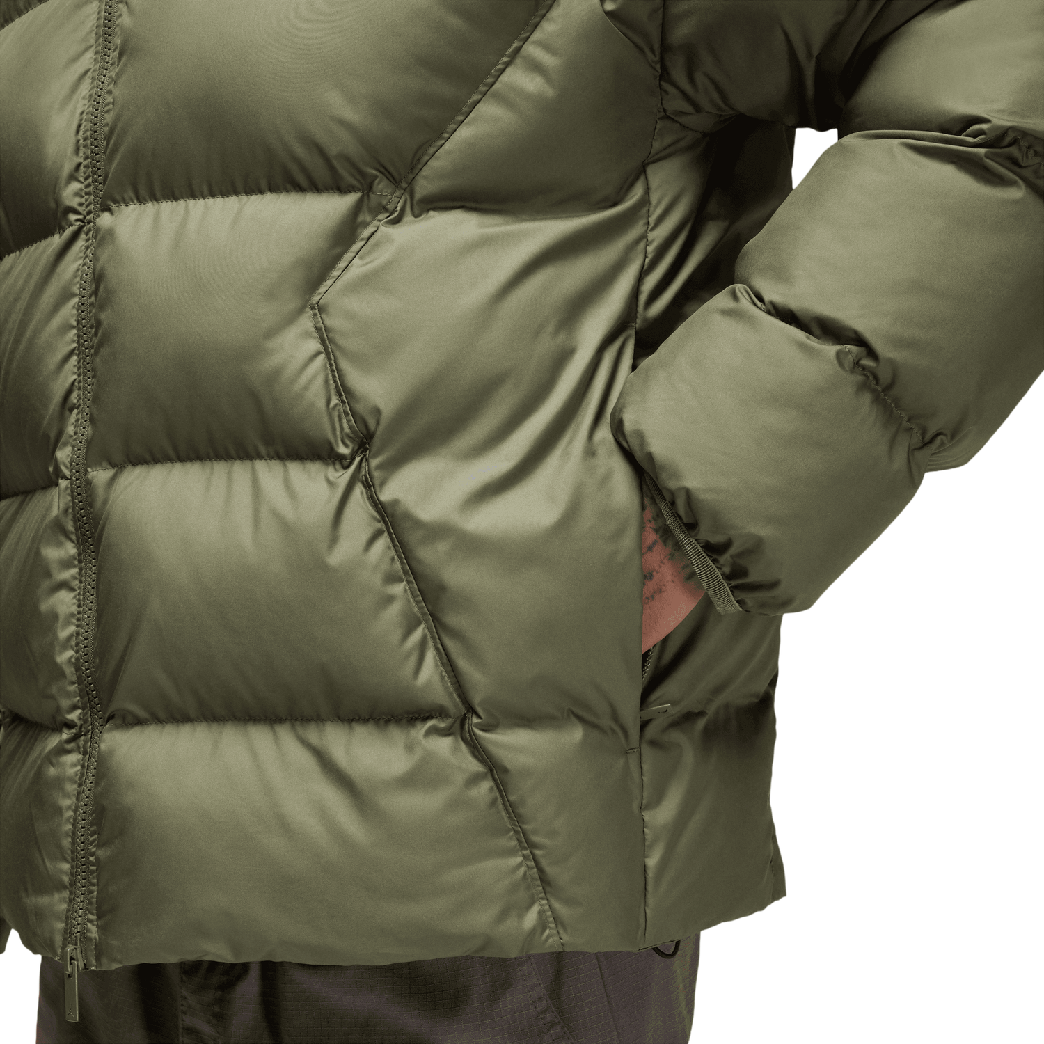 Jordan MJ BRK Puffer Jacket - Men's - Medium Olive/Black