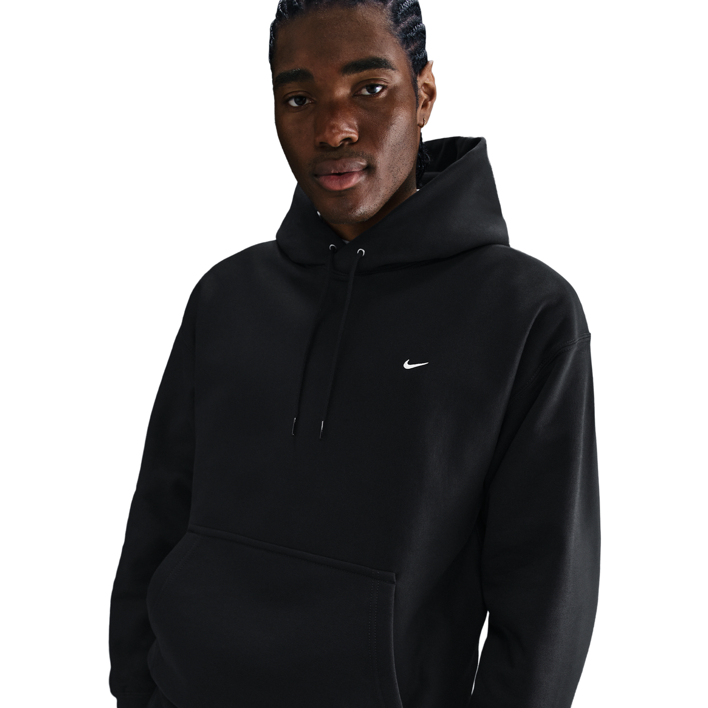 Nike Solo Swoosh BB PO Hoodie - Men's - Black/Black/White